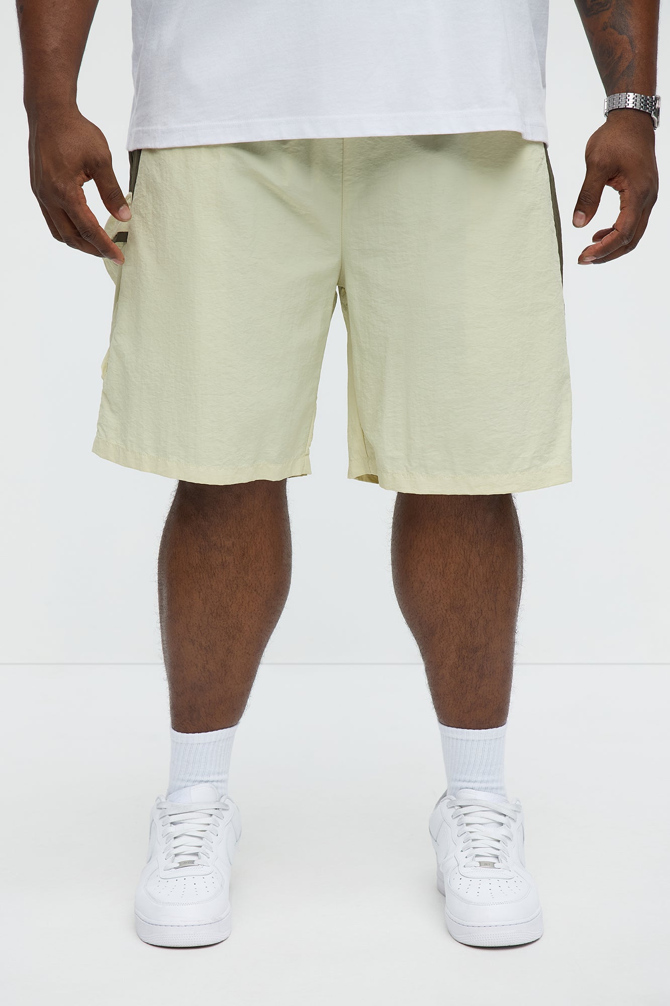 Side With Me Zipper Nylon Short - White/combo - Image 6
