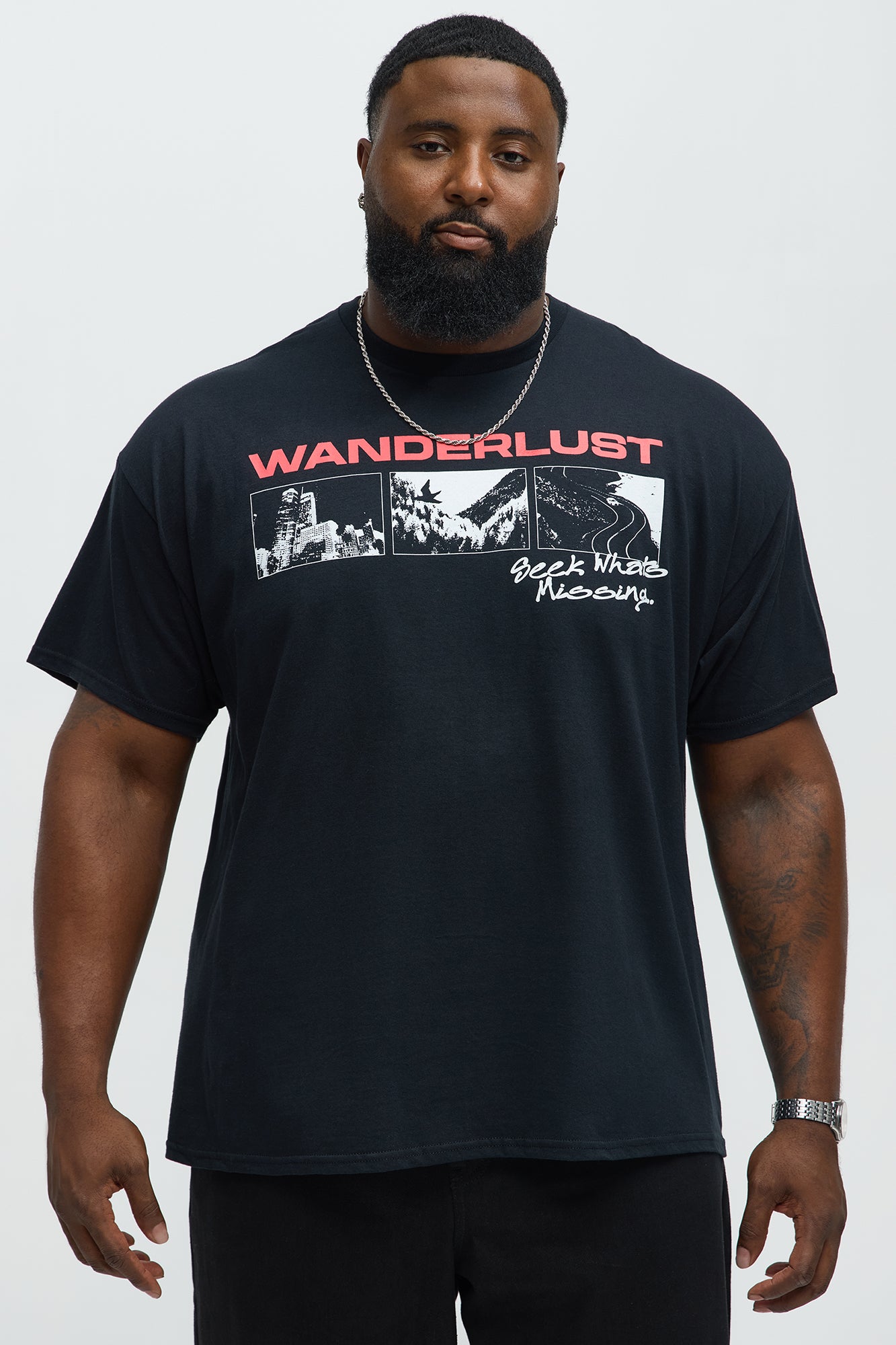 Wanderlust Seek What's Missing Short Sleeve Tee - Black - Image 4