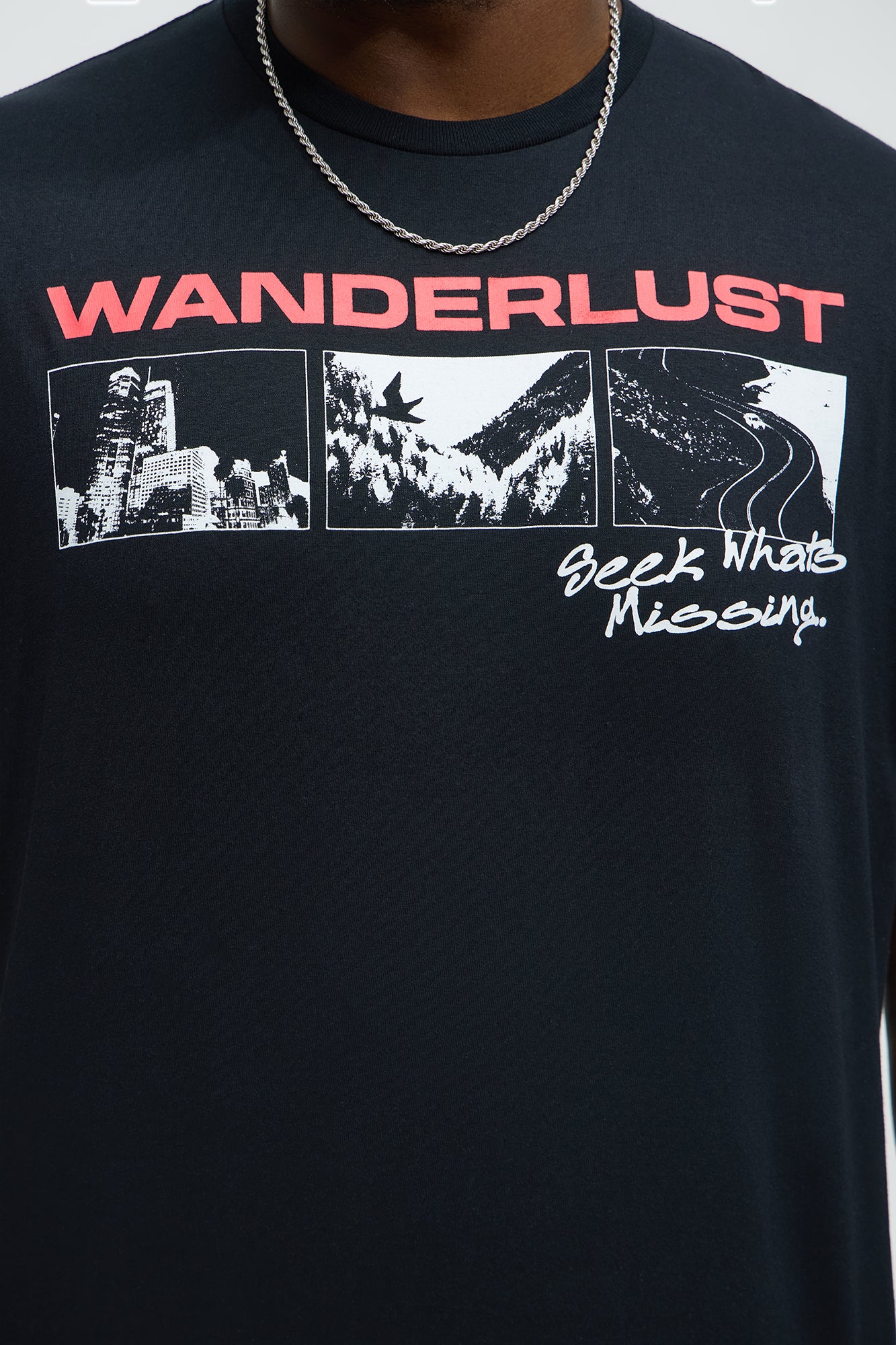 Wanderlust Seek What's Missing Short Sleeve Tee - Black - Image 6