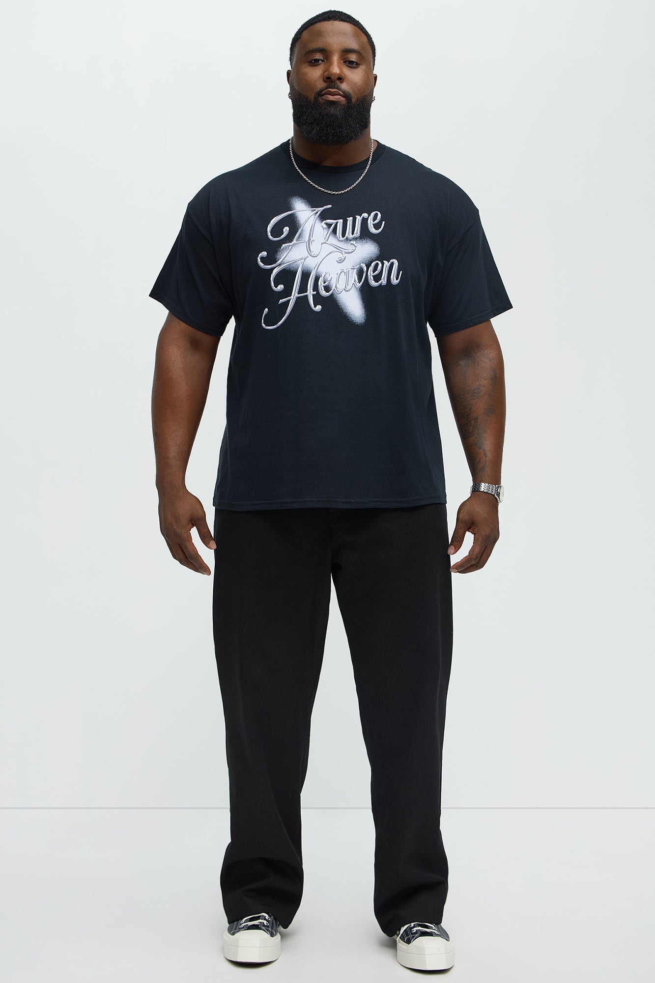 Azure Heaven Short Sleeve Tee - Black - Image 5