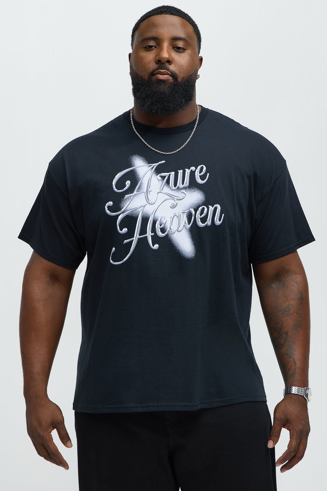 Azure Heaven Short Sleeve Tee - Black - Image 4