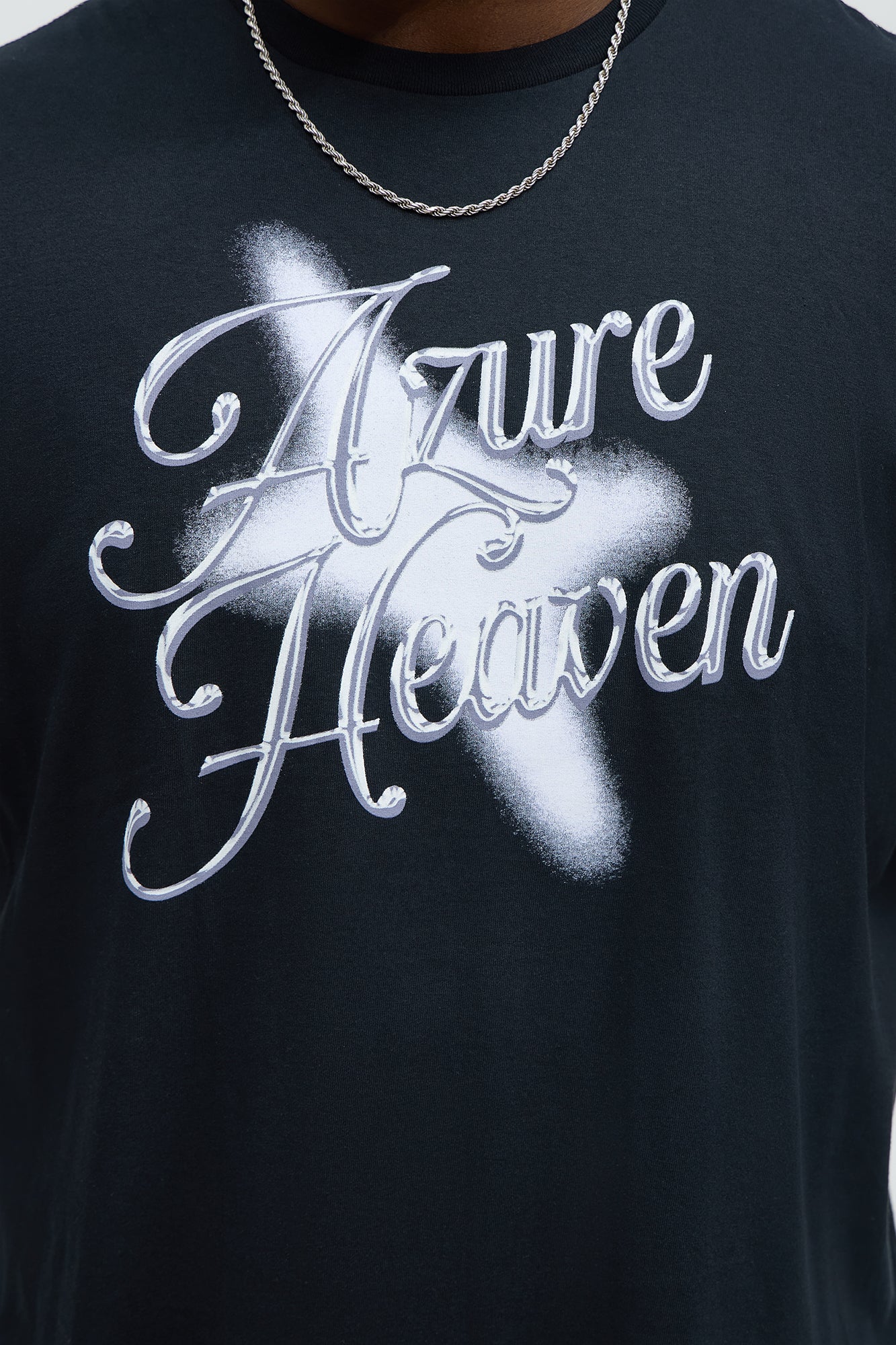 Azure Heaven Short Sleeve Tee - Black - Image 6