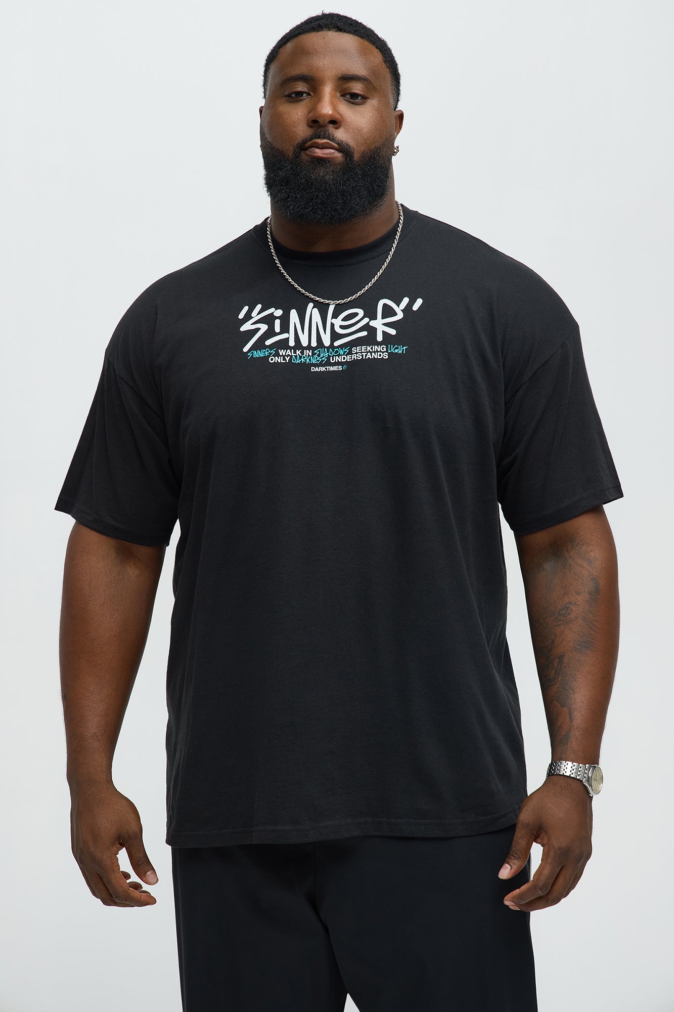 Sinners Walk In Darkness Short Sleeve Tee - Black - Image 5