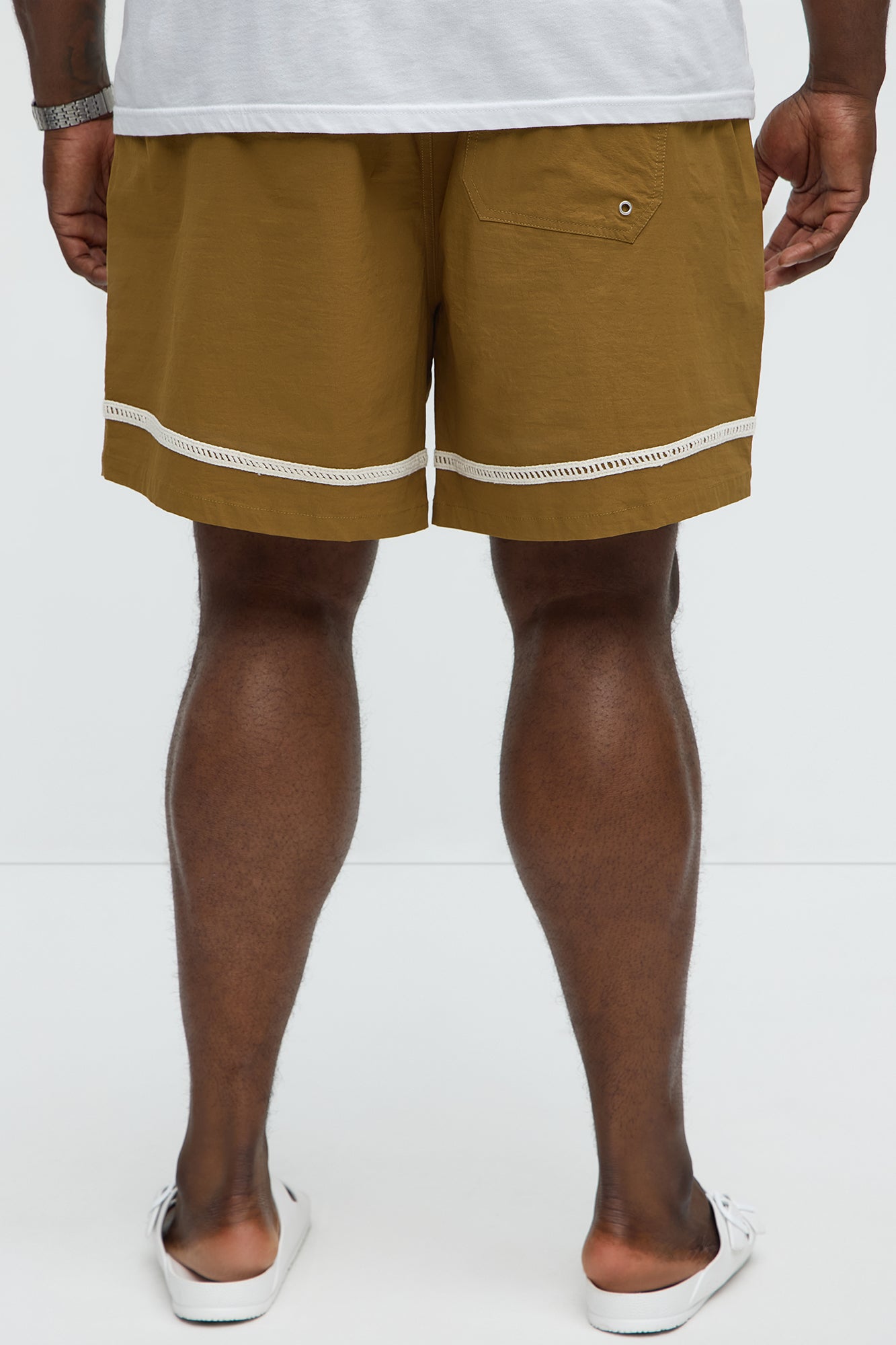 Coastal Applique Swim Classic Trunk - Brown - Image 6