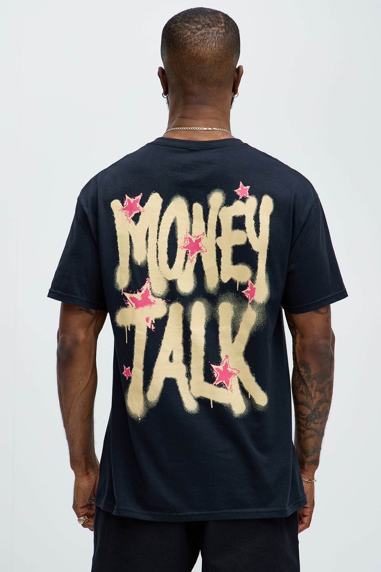Money Talks A Big Game Short Sleeve Tee - Black - Image 4