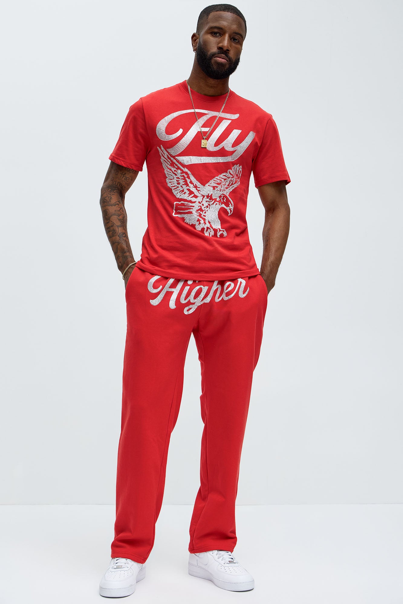 Fly Higher And Grind Sweatpants - Red - Image 3
