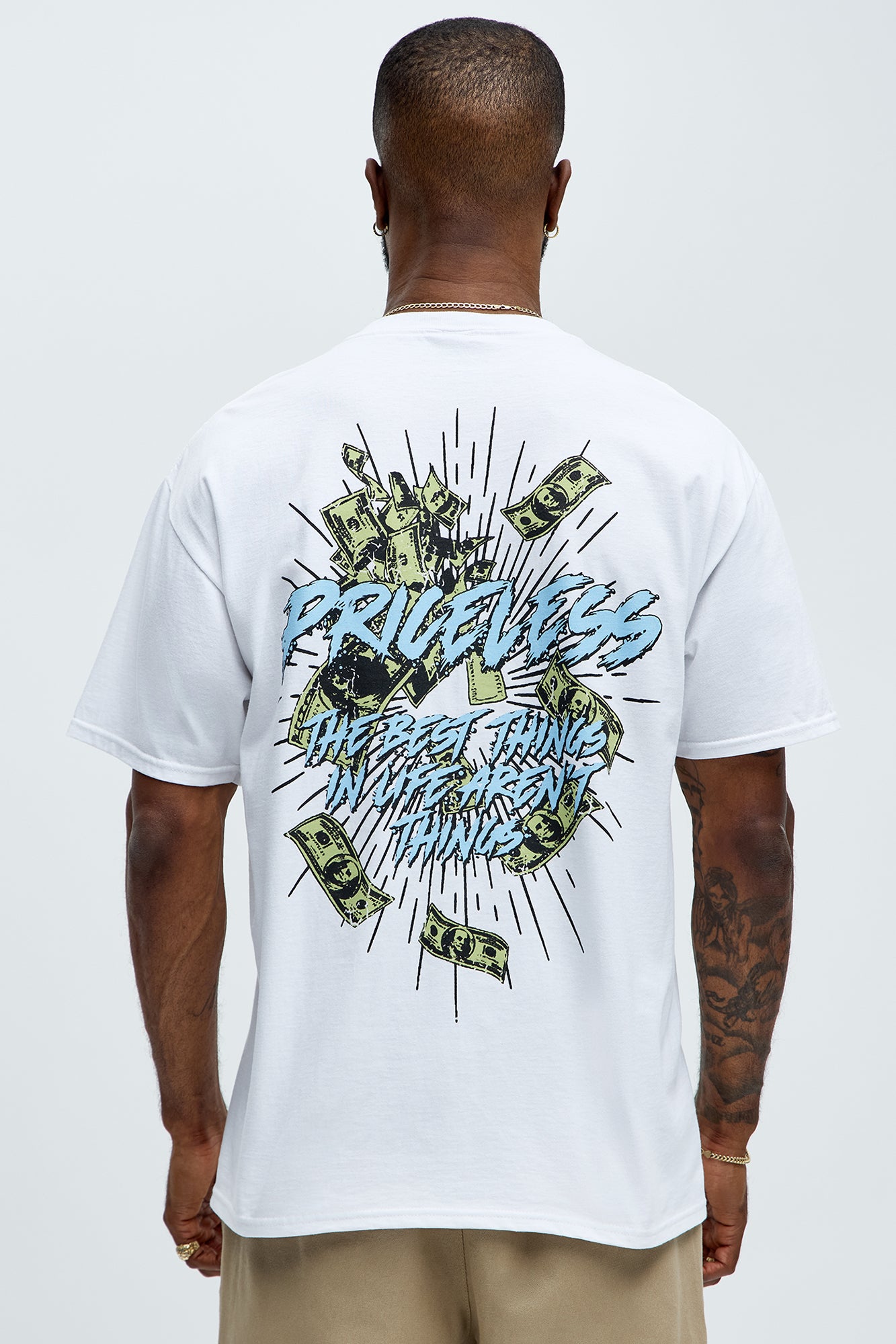 Life Is Priceless Short Sleeve Tee - White - Image 4