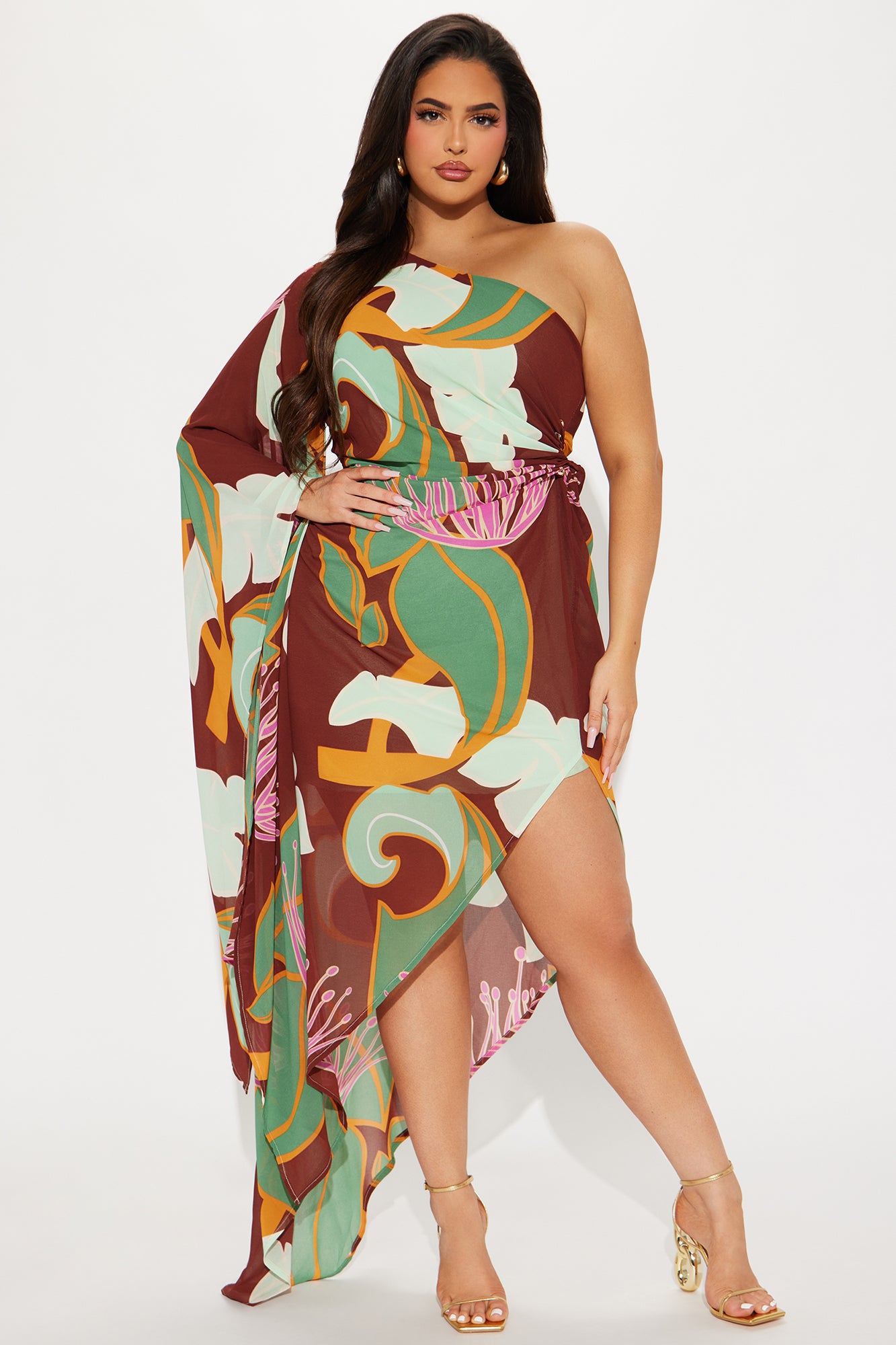 Time Of Your Life Maxi Dress - Chocolate/Combo - Image 5