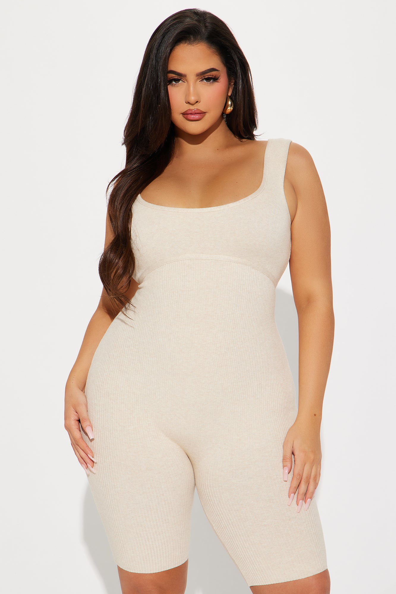 Beauty And The Biker Short Romper - Oatmeal - Image 6