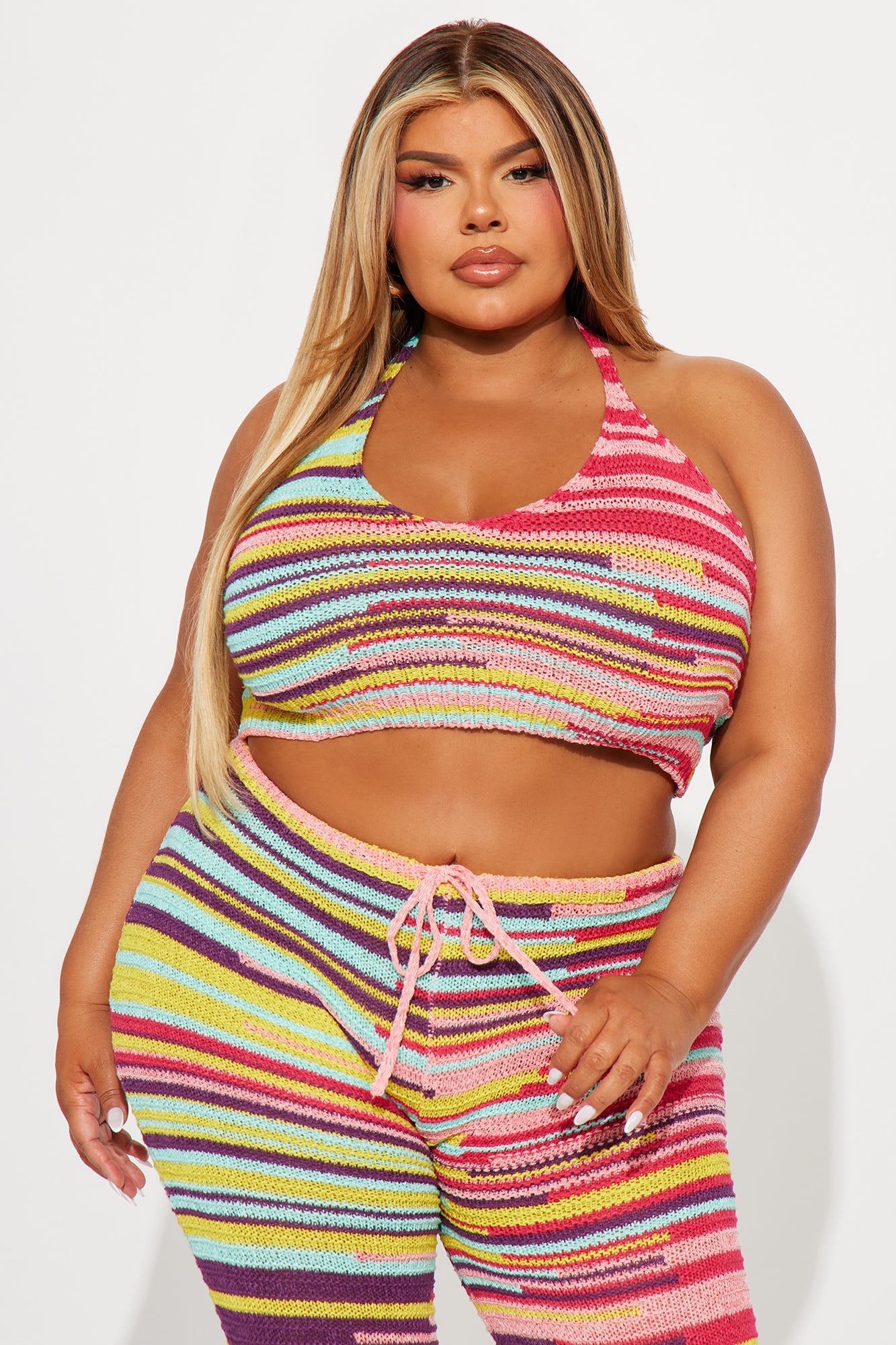 Sofia Sweater Knit Pant Set - Multi Color - Image 5