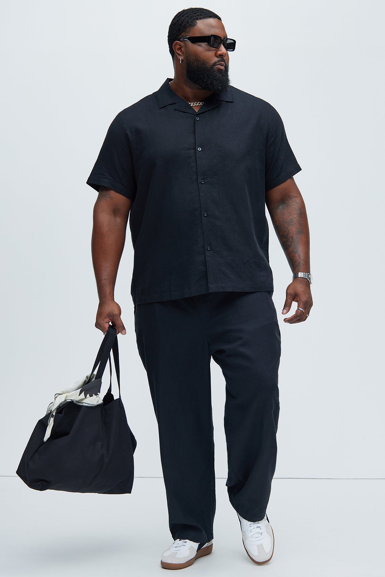 Bahamas Linen Shirt - Black - Image 6