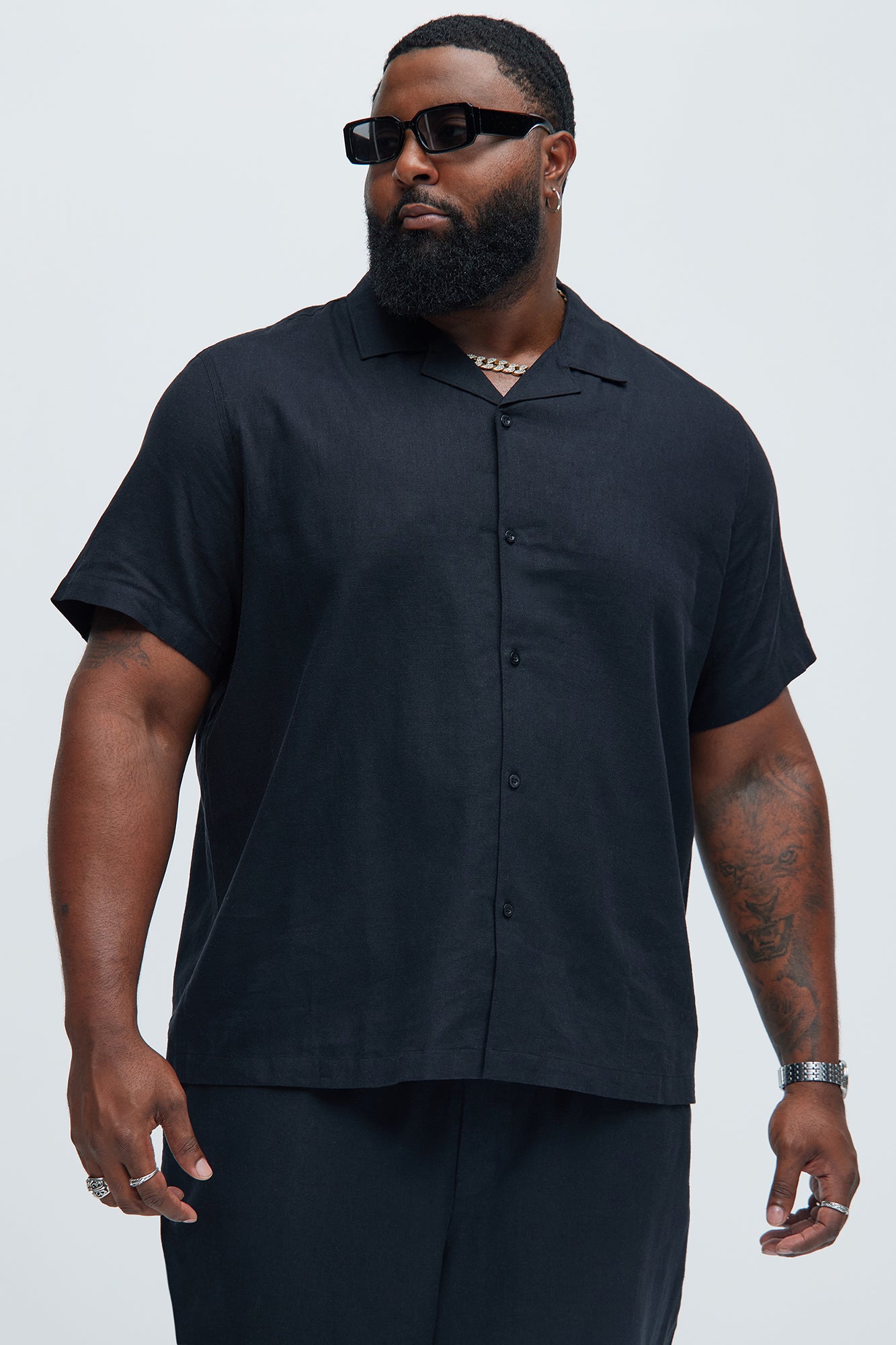 Bahamas Linen Shirt - Black - Image 5