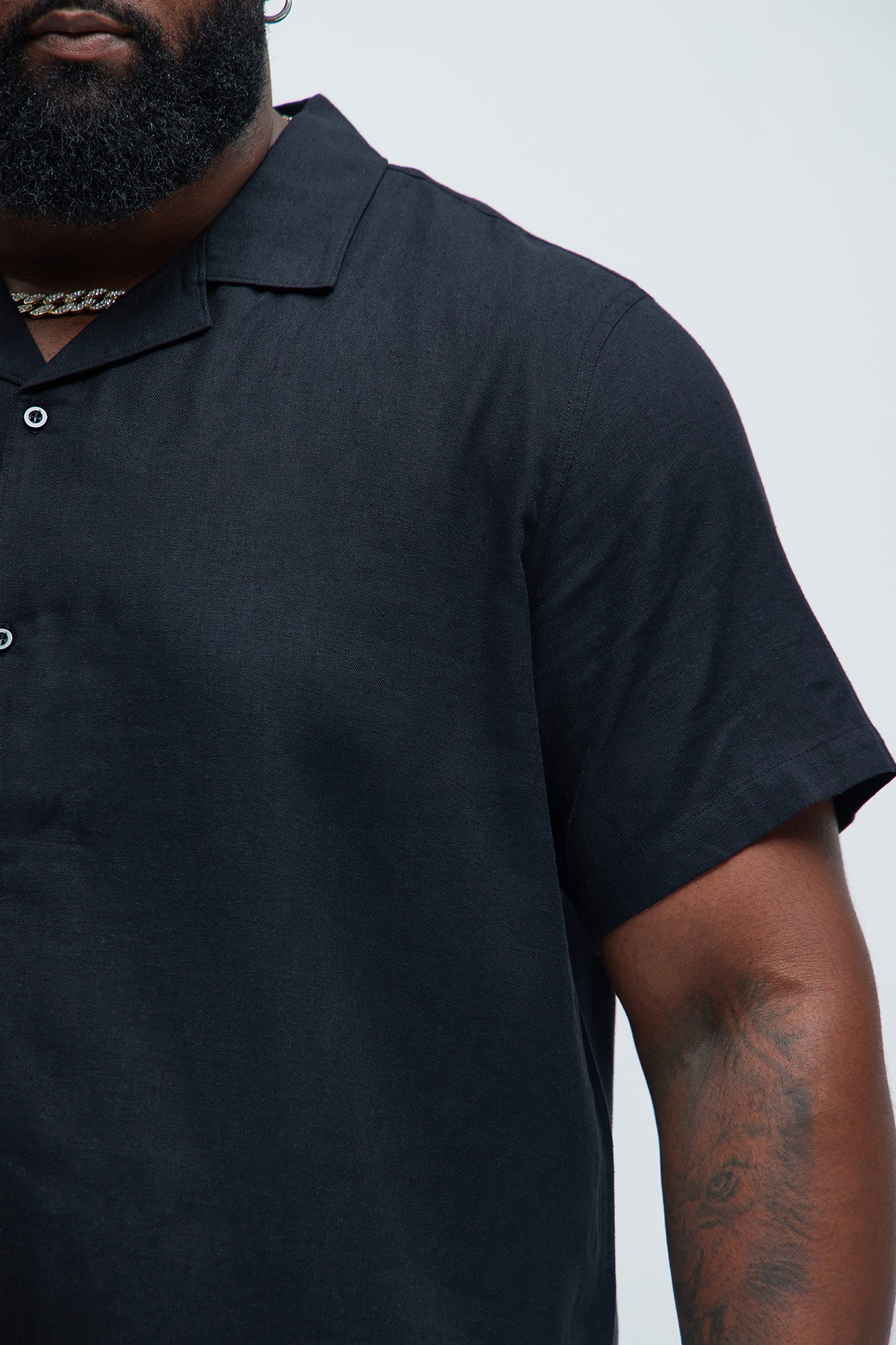 Bahamas Linen Shirt - Black - Image 7