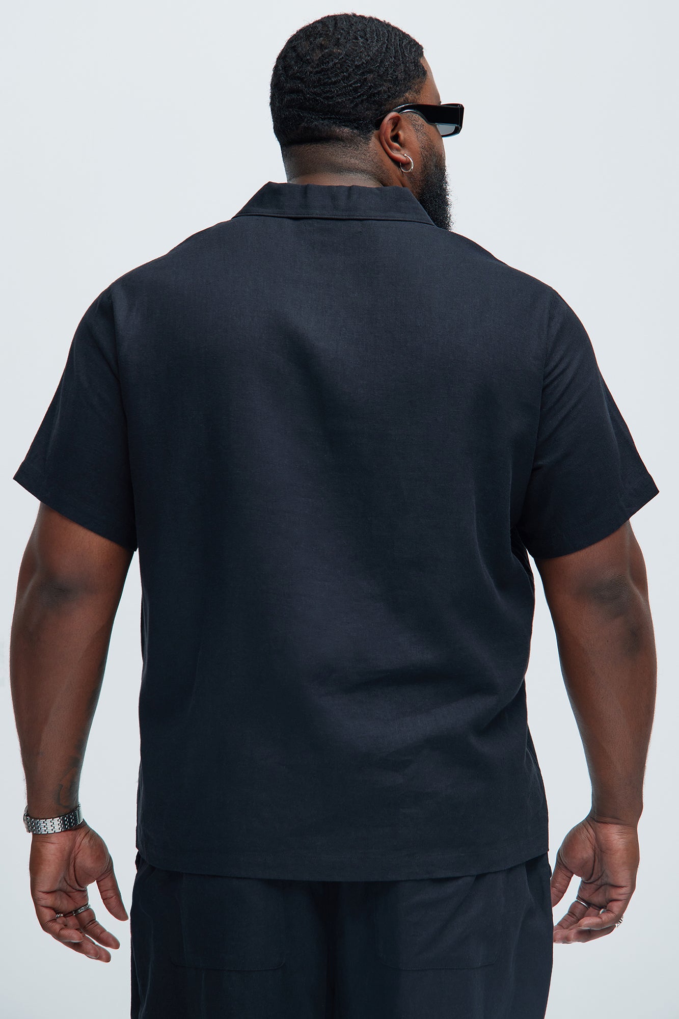 Bahamas Linen Shirt - Black - Image 8