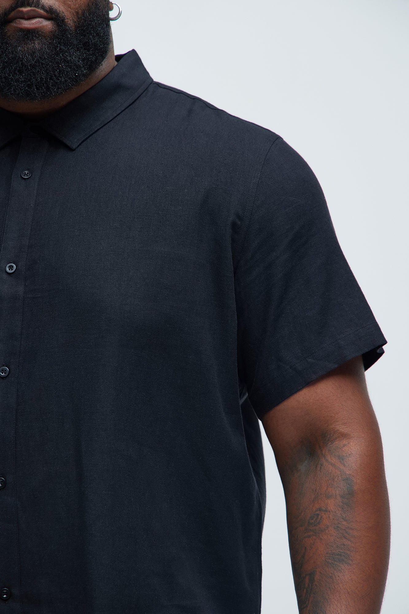 Bahamas Linen Classic Button Up Shirt - Black - Image 6