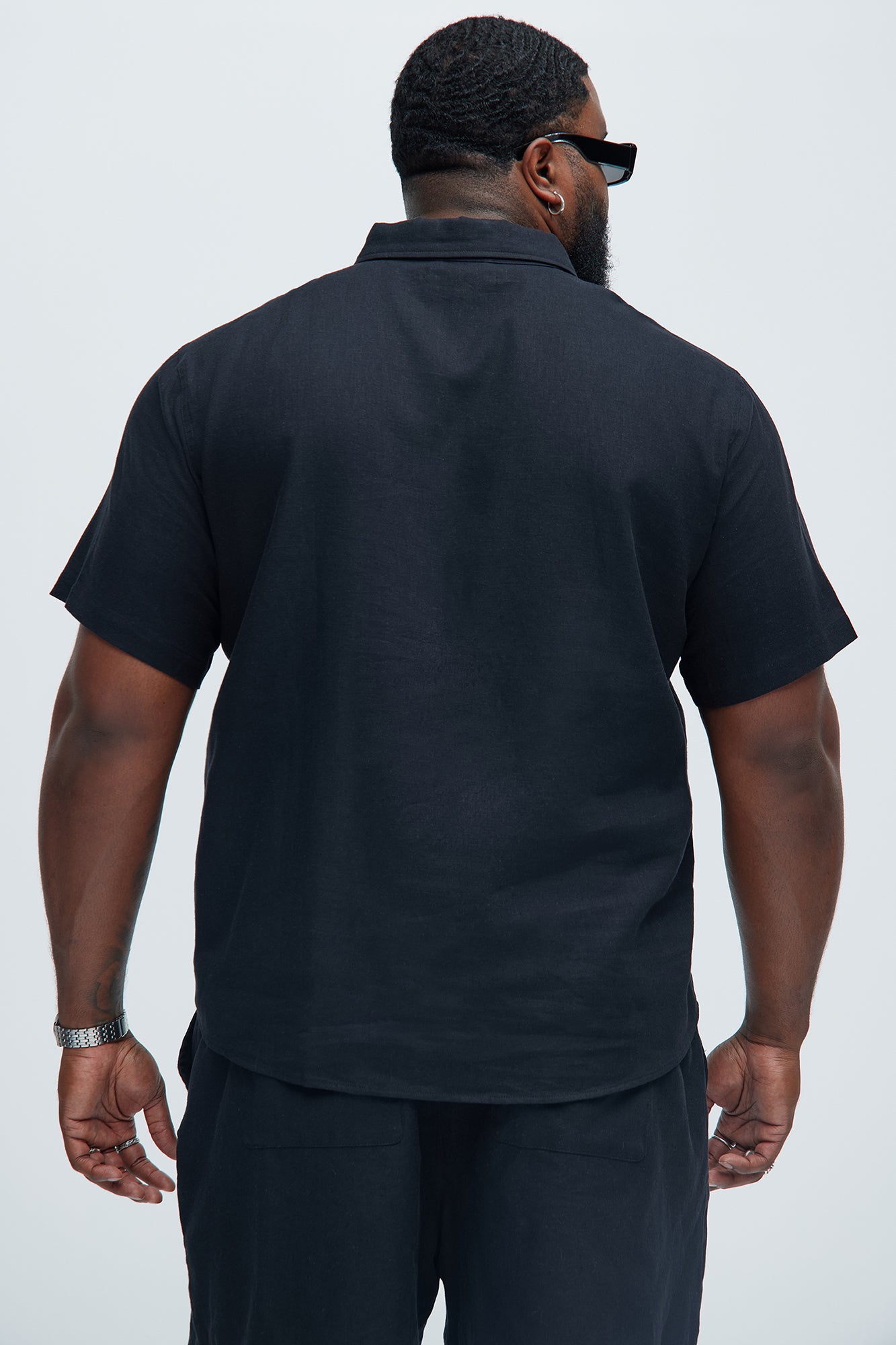 Bahamas Linen Classic Button Up Shirt - Black - Image 7