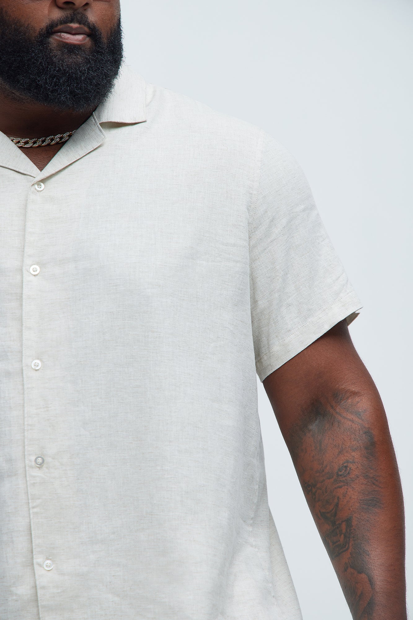 Bahamas Linen Shirt - Oatmeal - Image 6