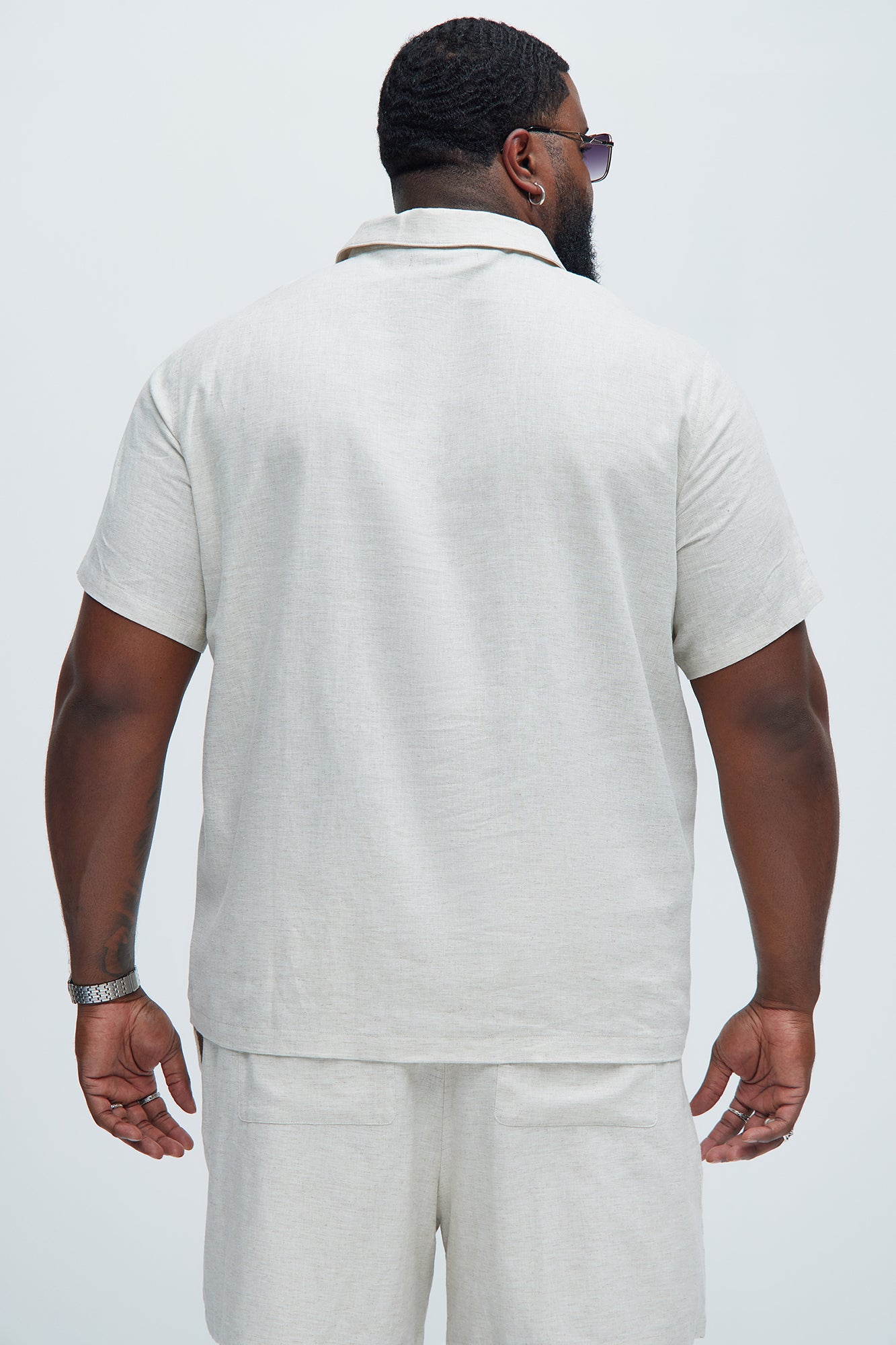 Bahamas Linen Shirt - Oatmeal - Image 7