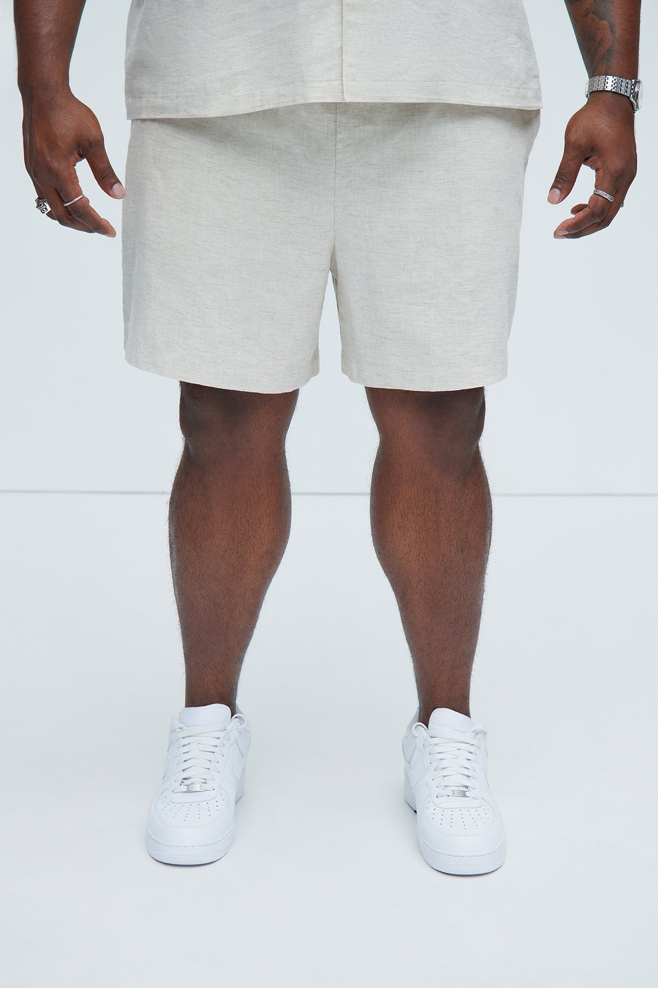 Bahamas Linen Shorts - Oatmeal - Image 5