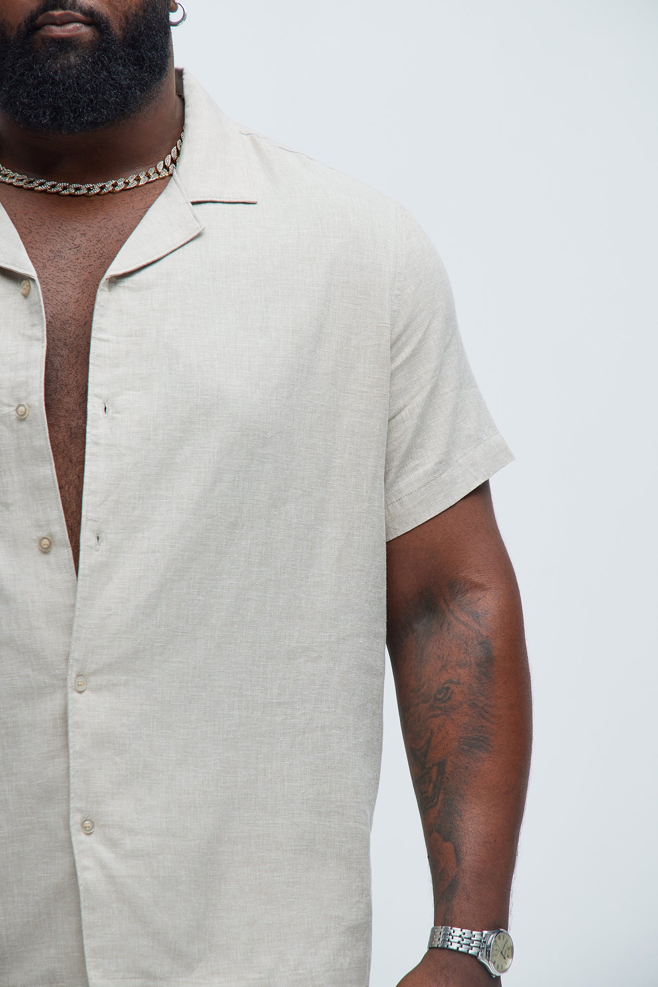 Bahamas Linen Shirt - Stone - Image 7