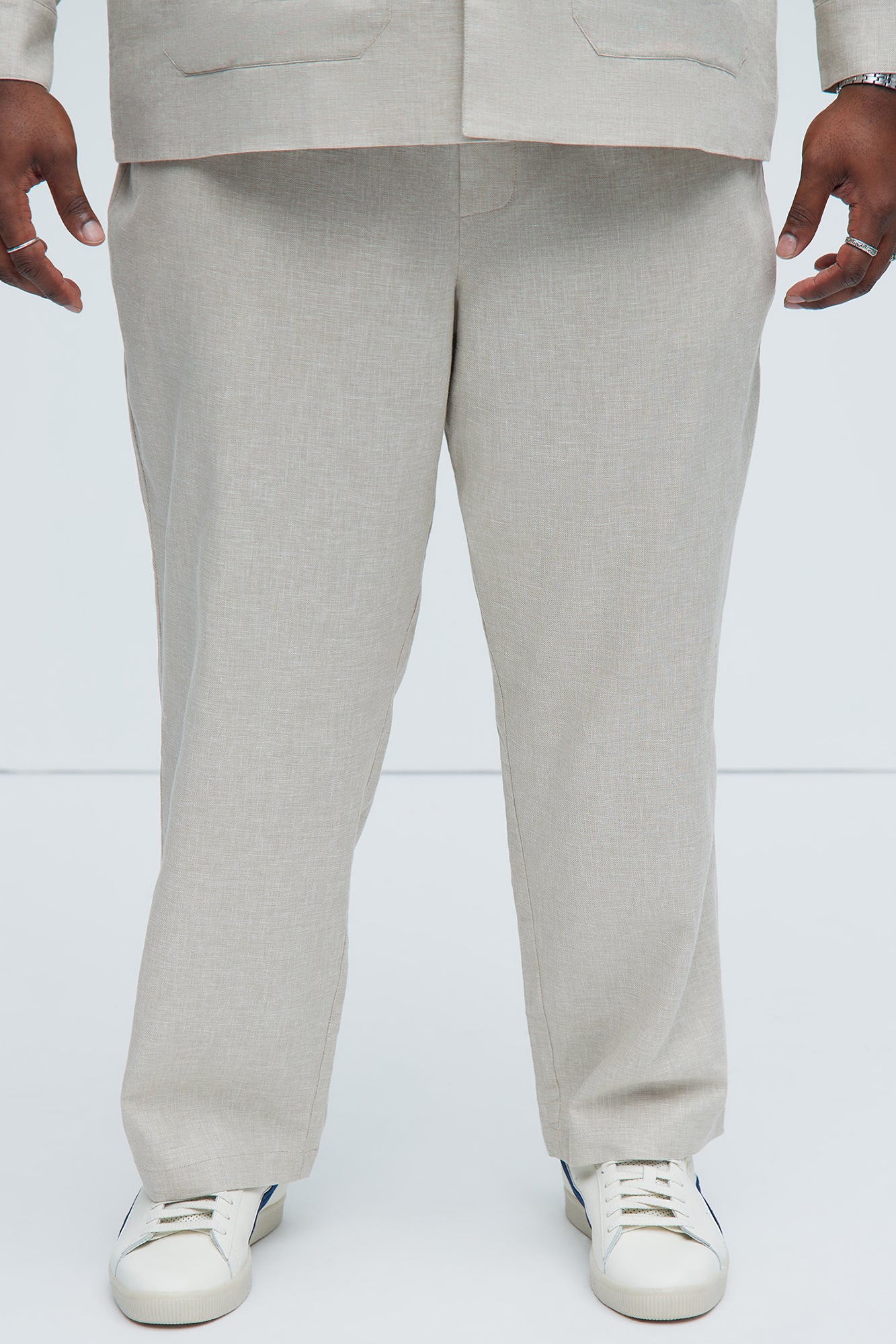Bahamas Straight Linen Pants - Stone - Image 5
