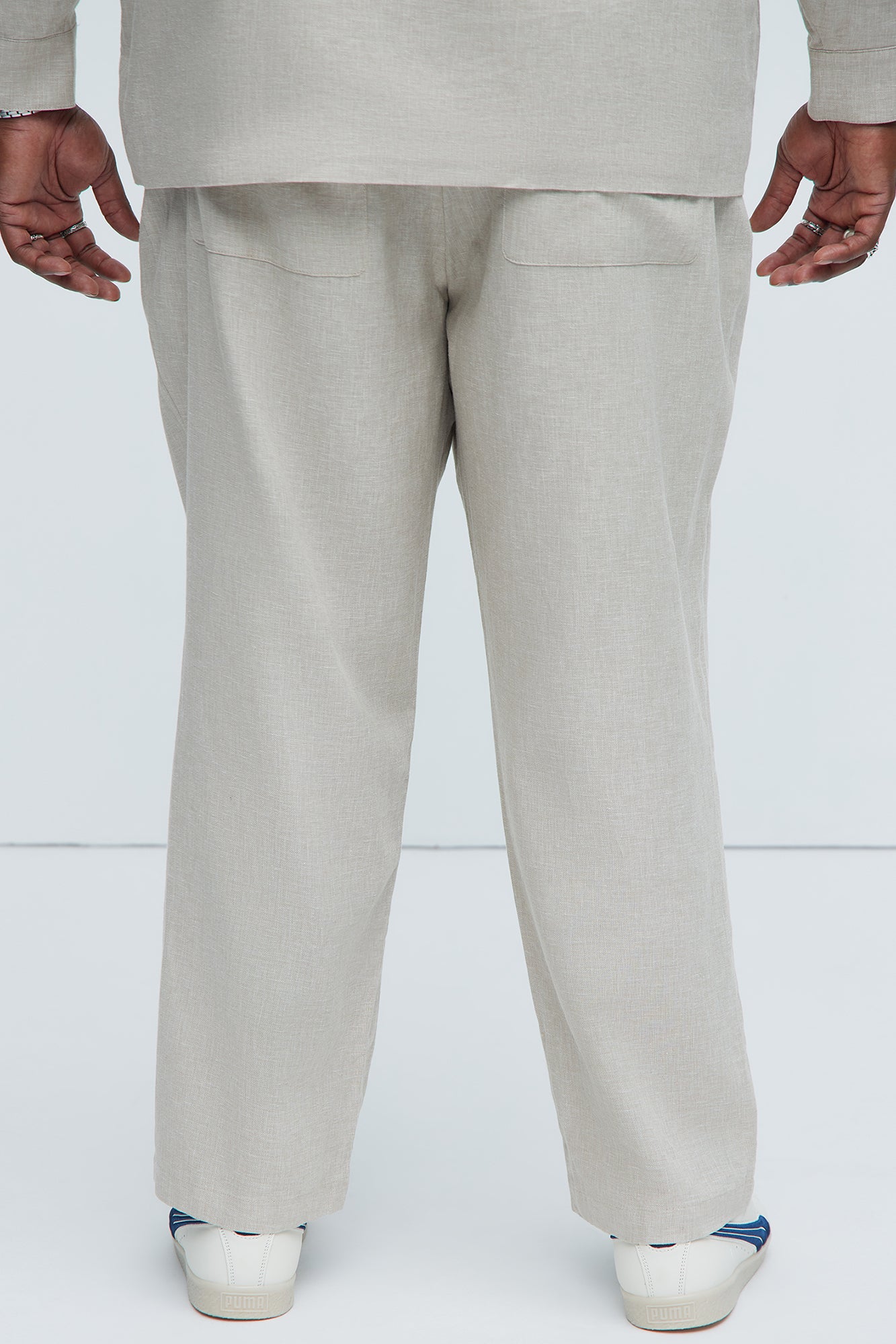 Bahamas Straight Linen Pants - Stone - Image 7