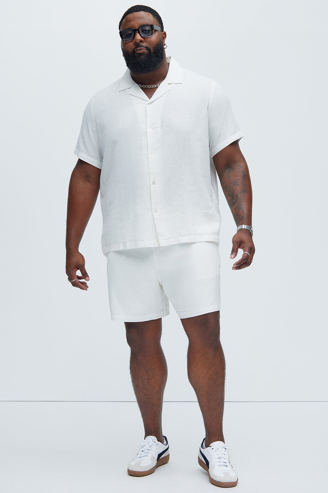 Bahamas Linen Shorts - White - Image 6