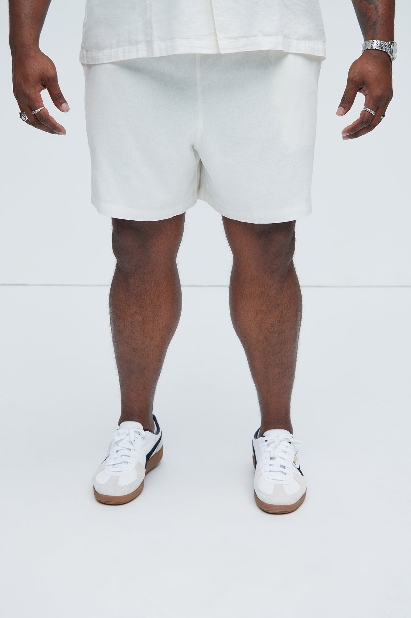 Bahamas Linen Shorts - White - Image 5