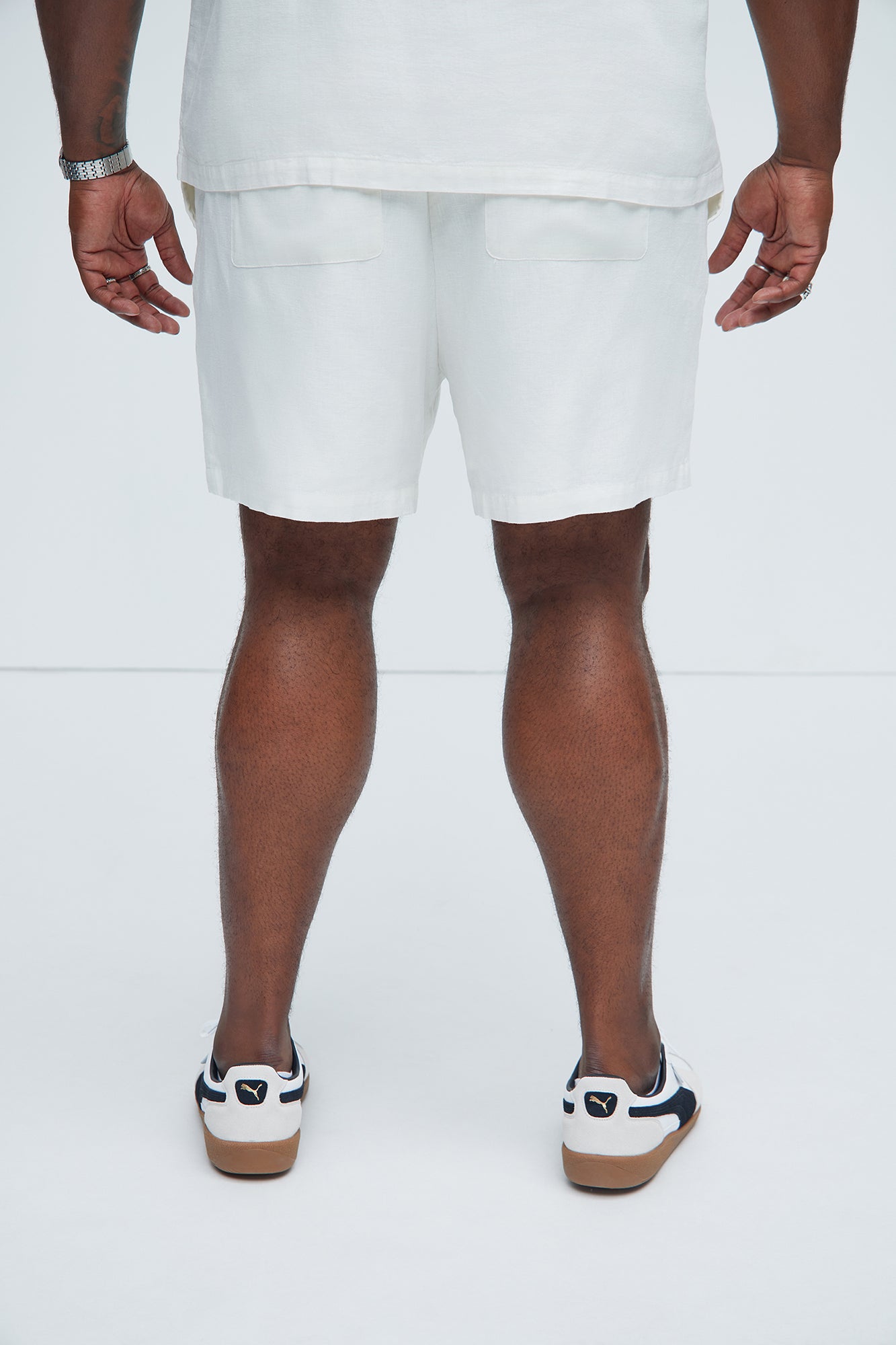 Bahamas Linen Shorts - White - Image 7