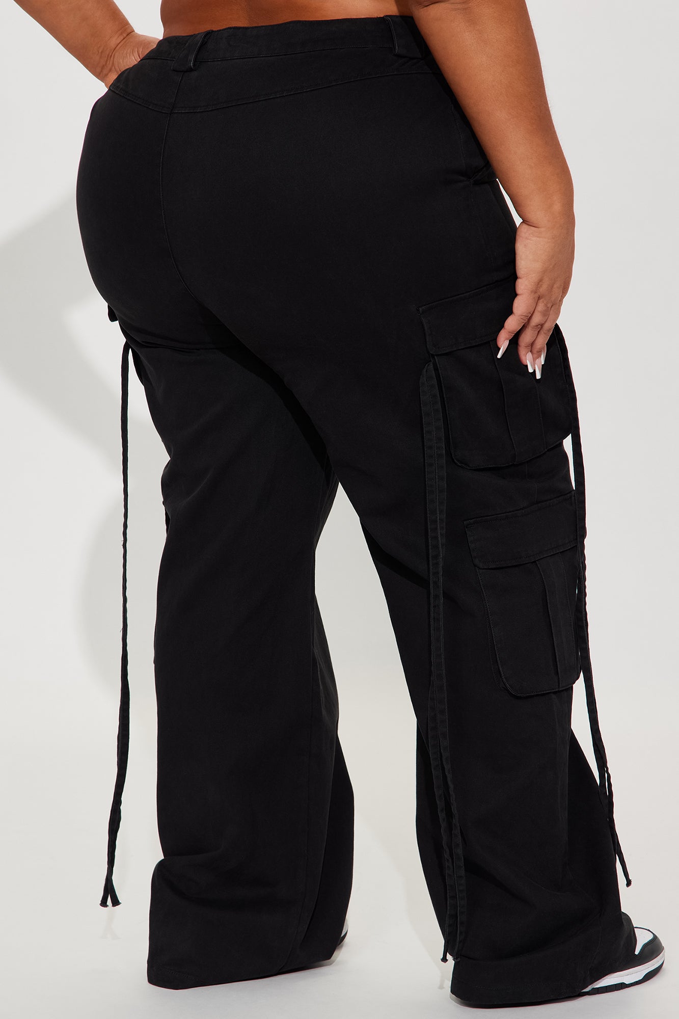 Golden Hour Wide Leg Cargo Pant - Black - Image 6