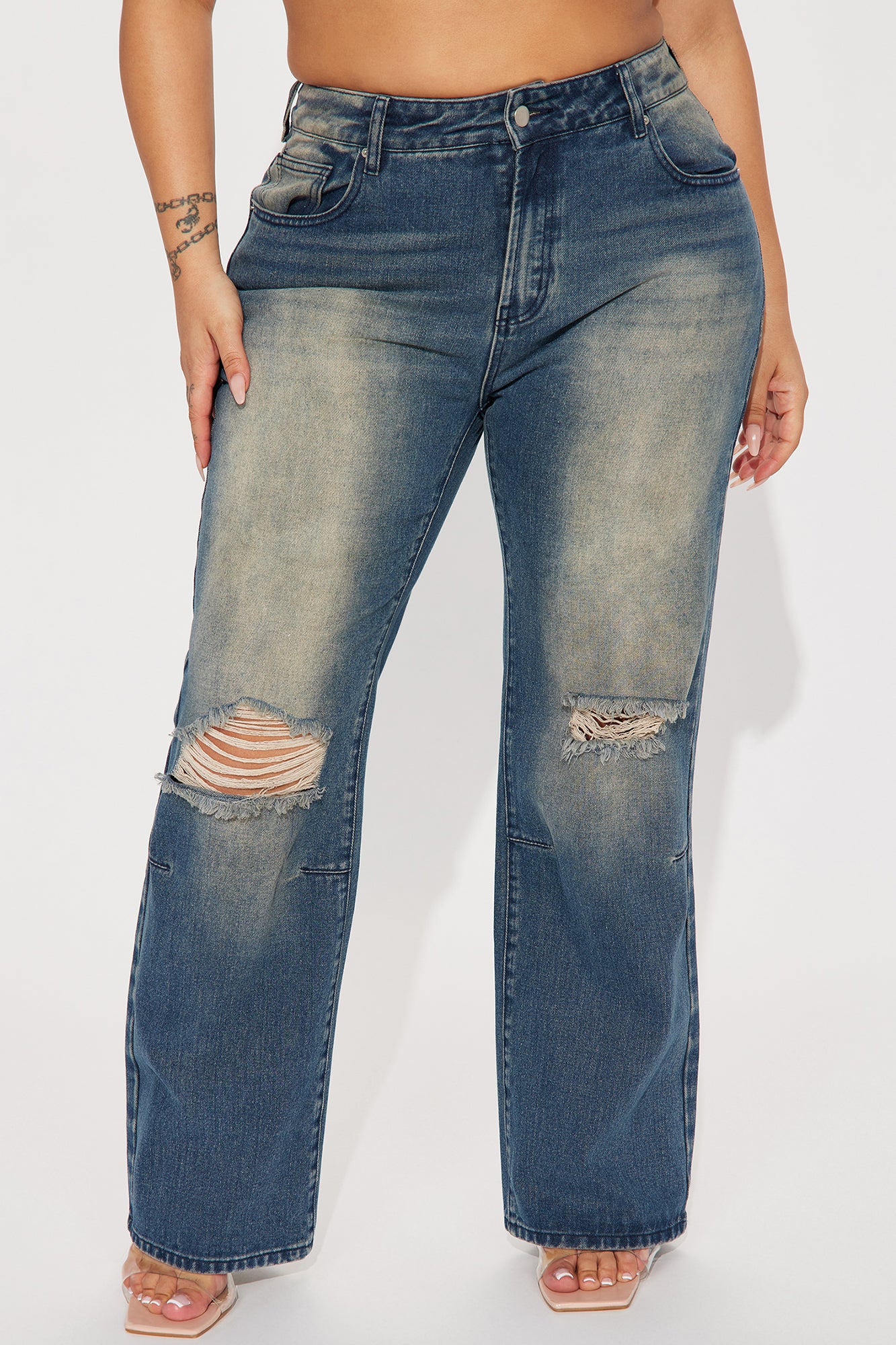 Afternoon Delight Baggy Jeans - Dark Wash - Image 4