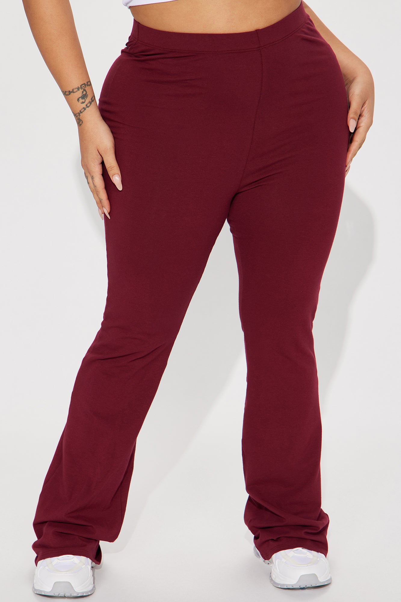 Adriana Flare Pant - Burgundy - Image 5