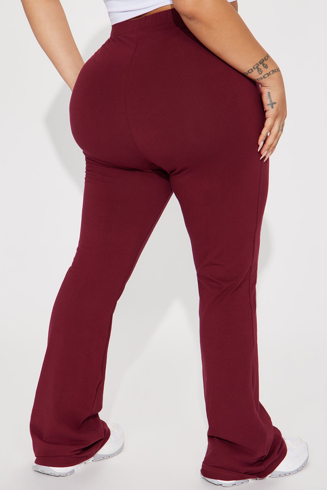 Adriana Flare Pant - Burgundy - Image 6