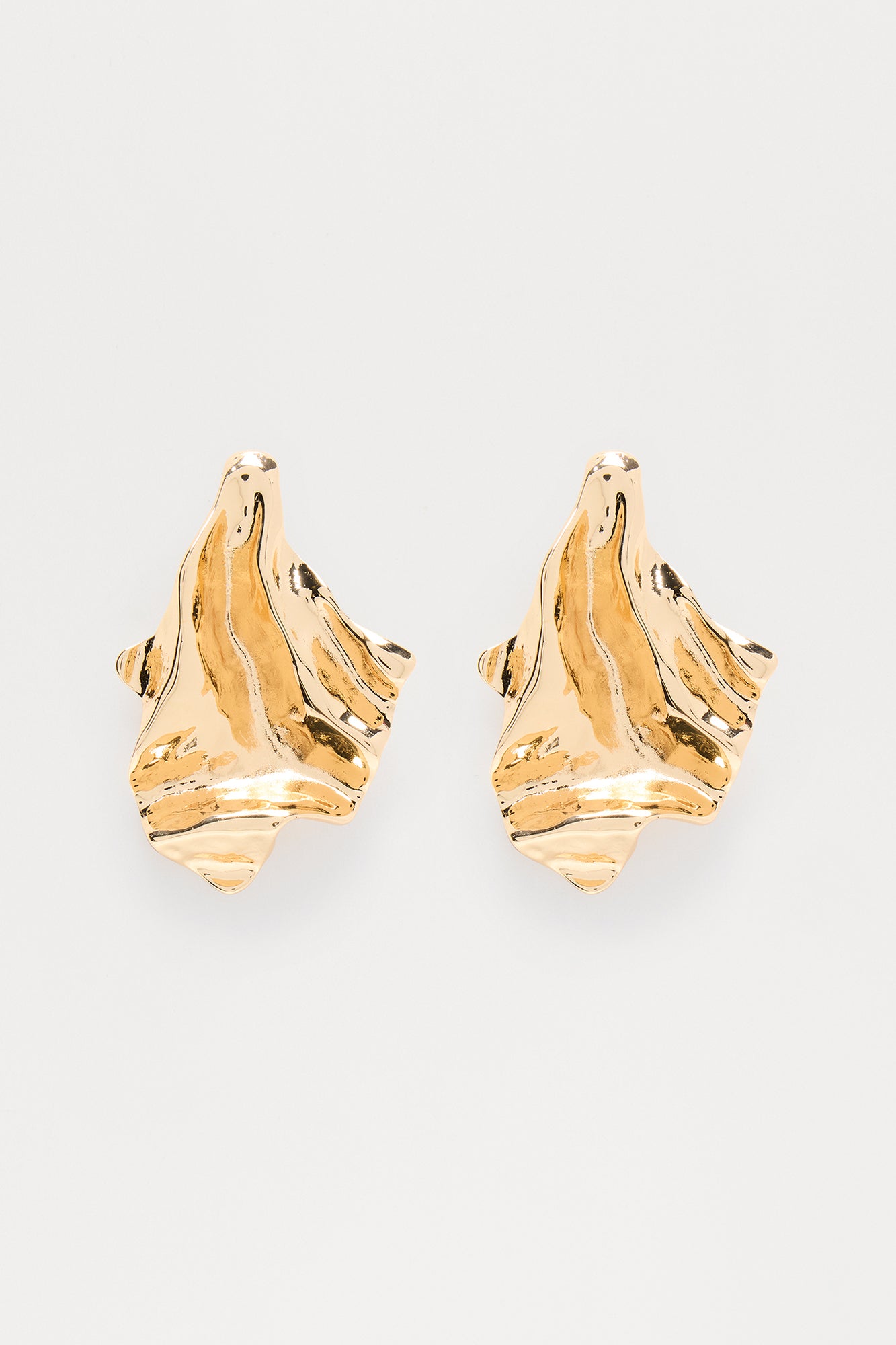 Sofie Textured Drop Earrings - Gold - Image 3