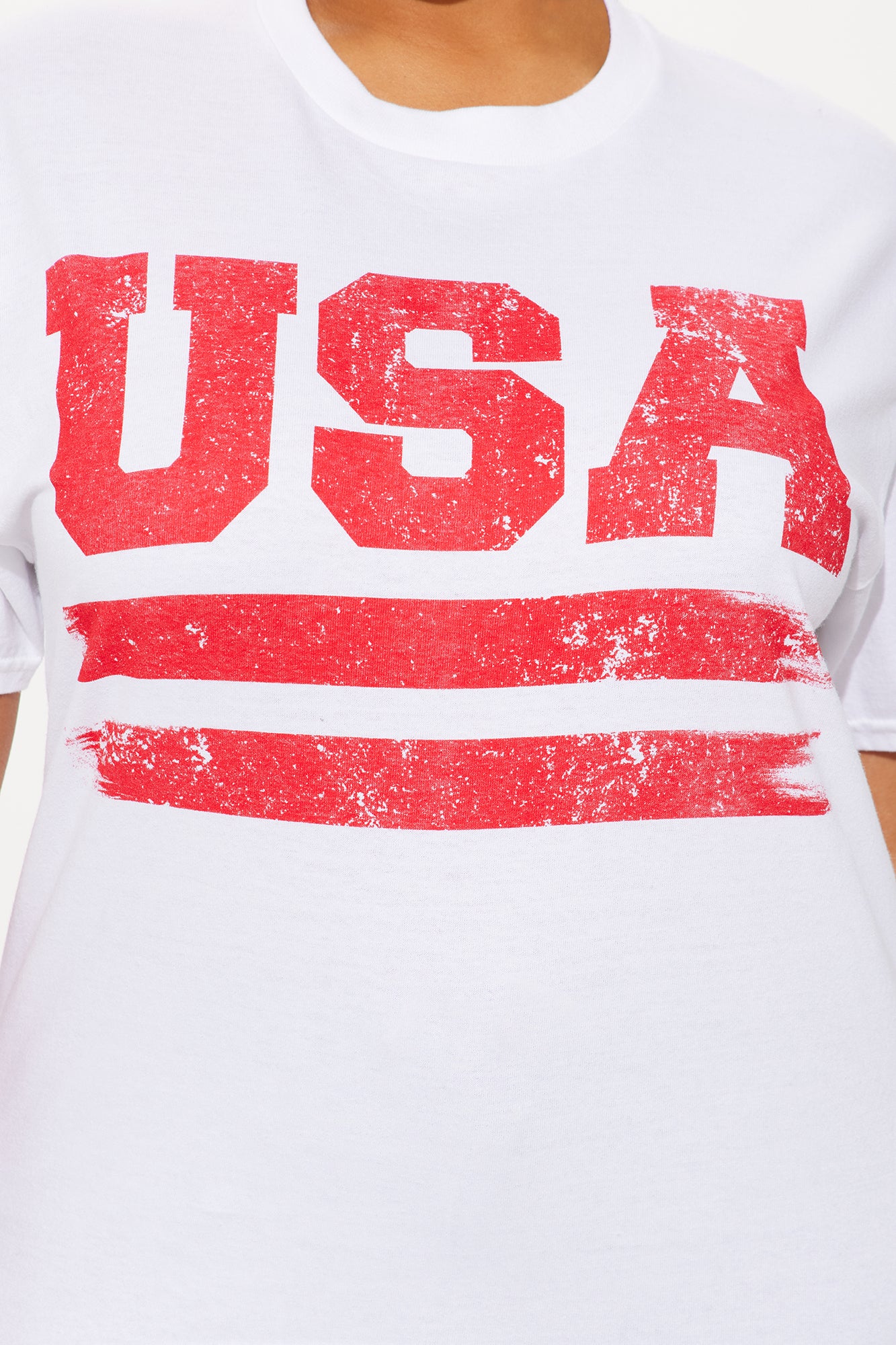 USA Summer Vibe Oversized Tee - White - Image 6