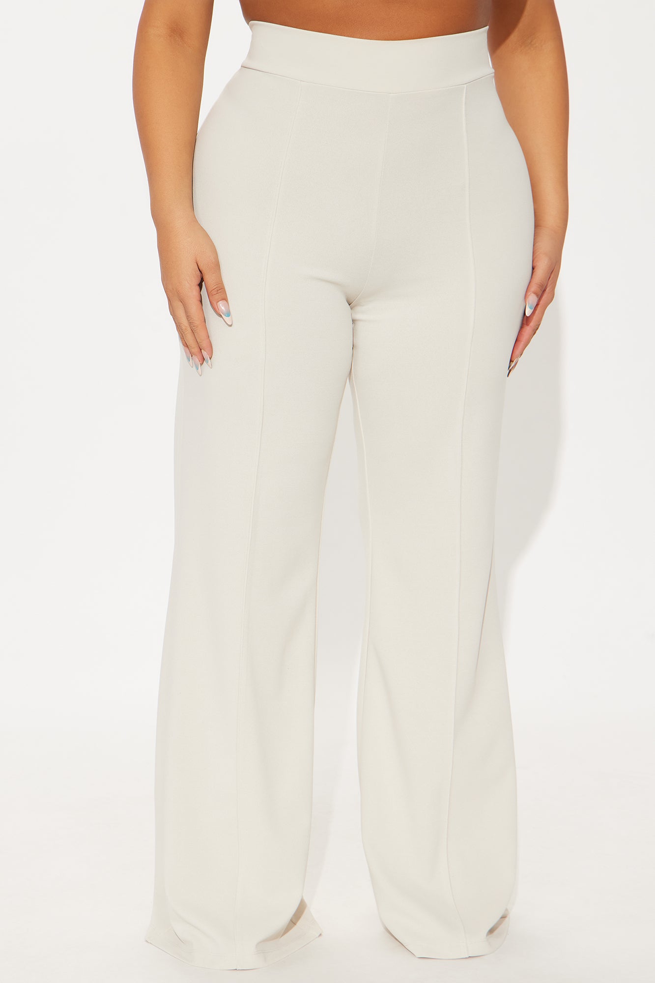Victoria High Waisted Dress Pants - Oatmeal - Image 5