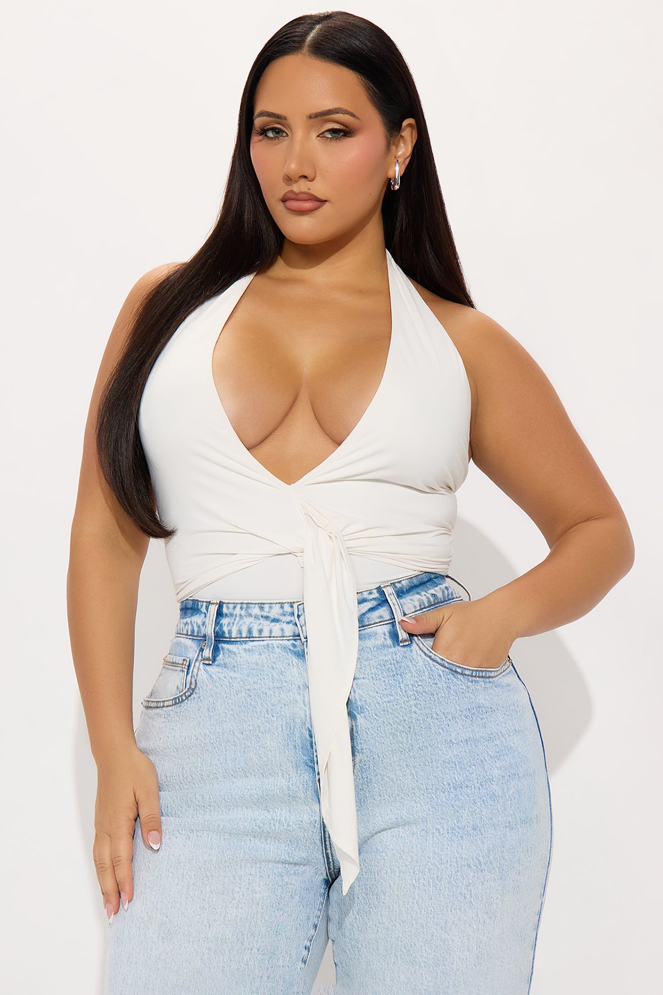 Girl Nextdoor Halter Top - White - Image 4