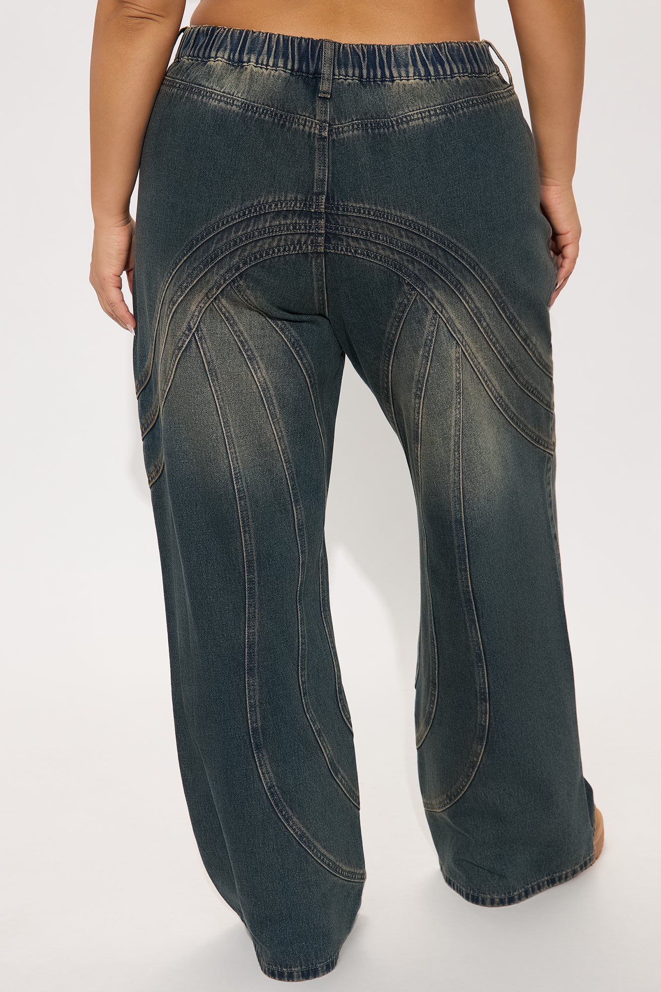Copenhagen Non Stretch Tinted Wide Leg Jean - Dark Wash - Image 8