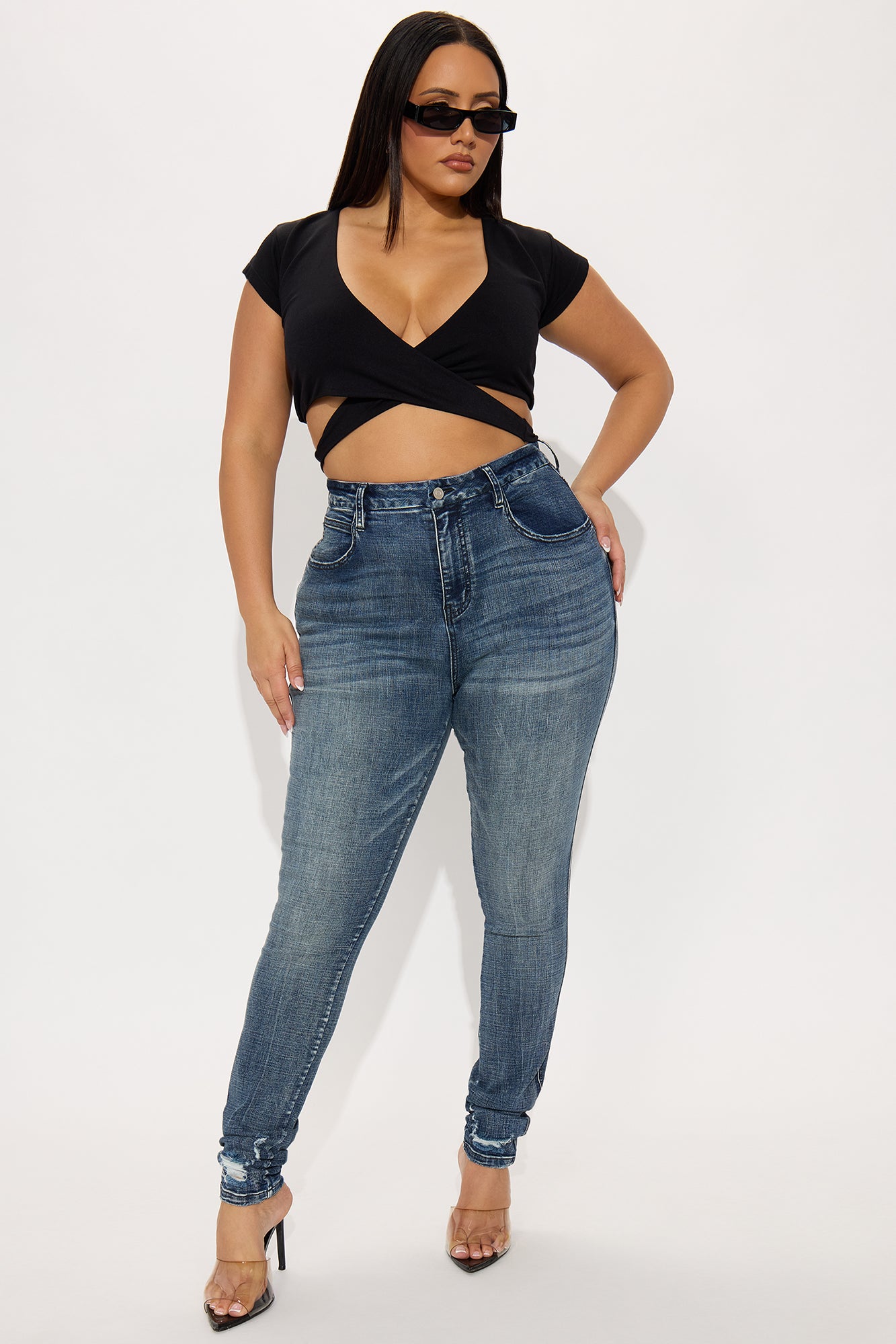 Tall Long Story Short Sculpting Stretch Skinny Jeans - Medium Wash - Image 4