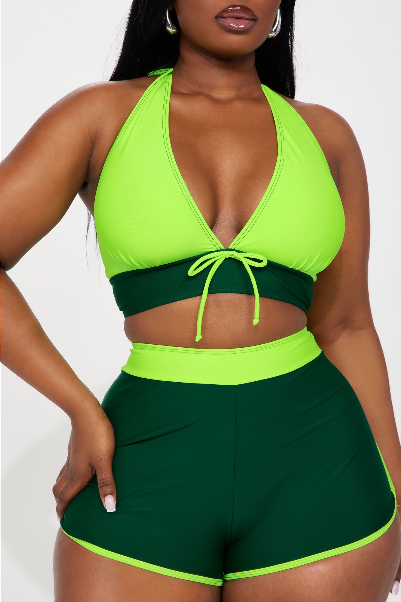 Carleta Boyshort 2 Piece Bikini - Green/combo - Image 5