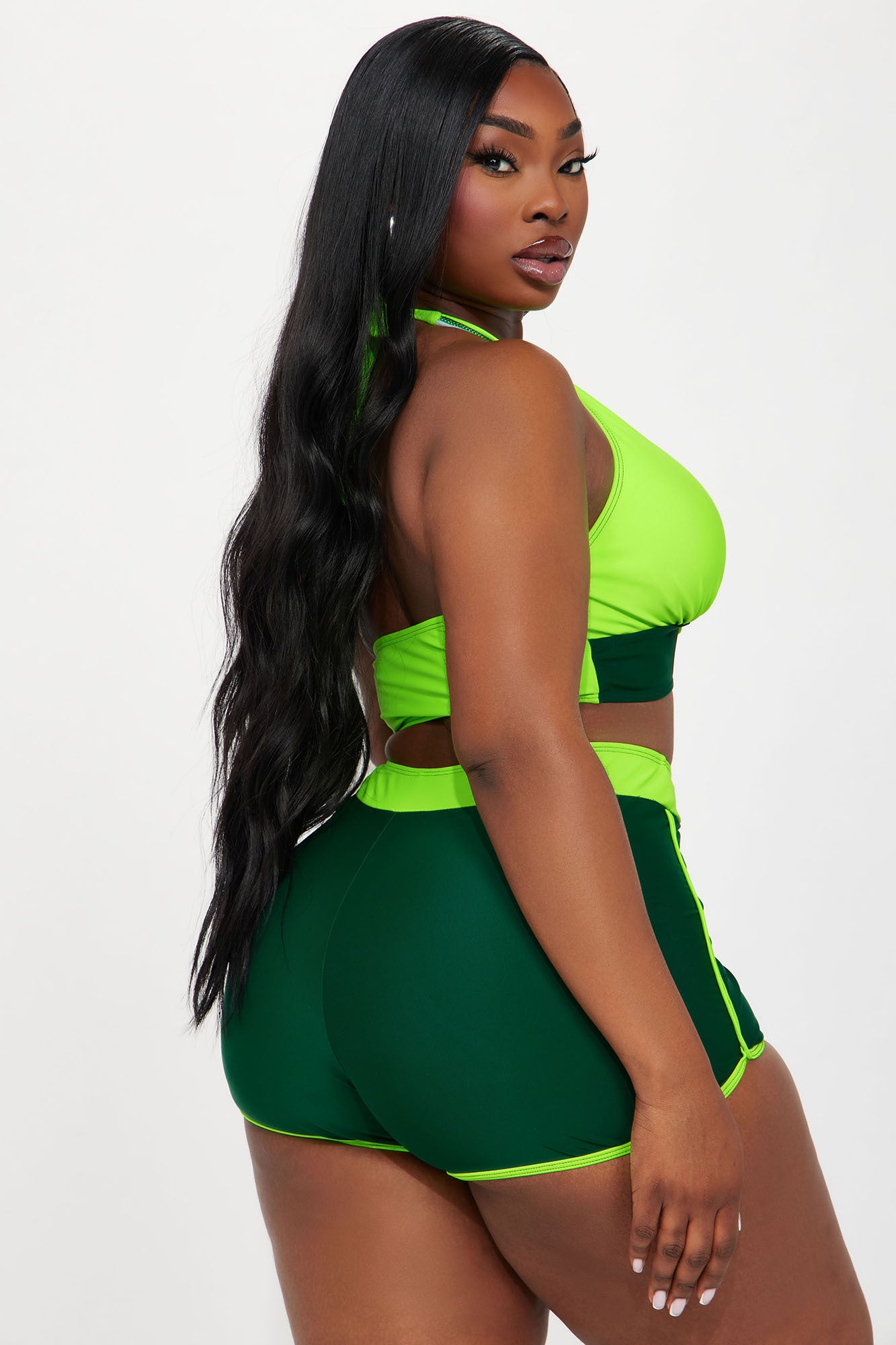 Carleta Boyshort 2 Piece Bikini - Green/combo - Image 6