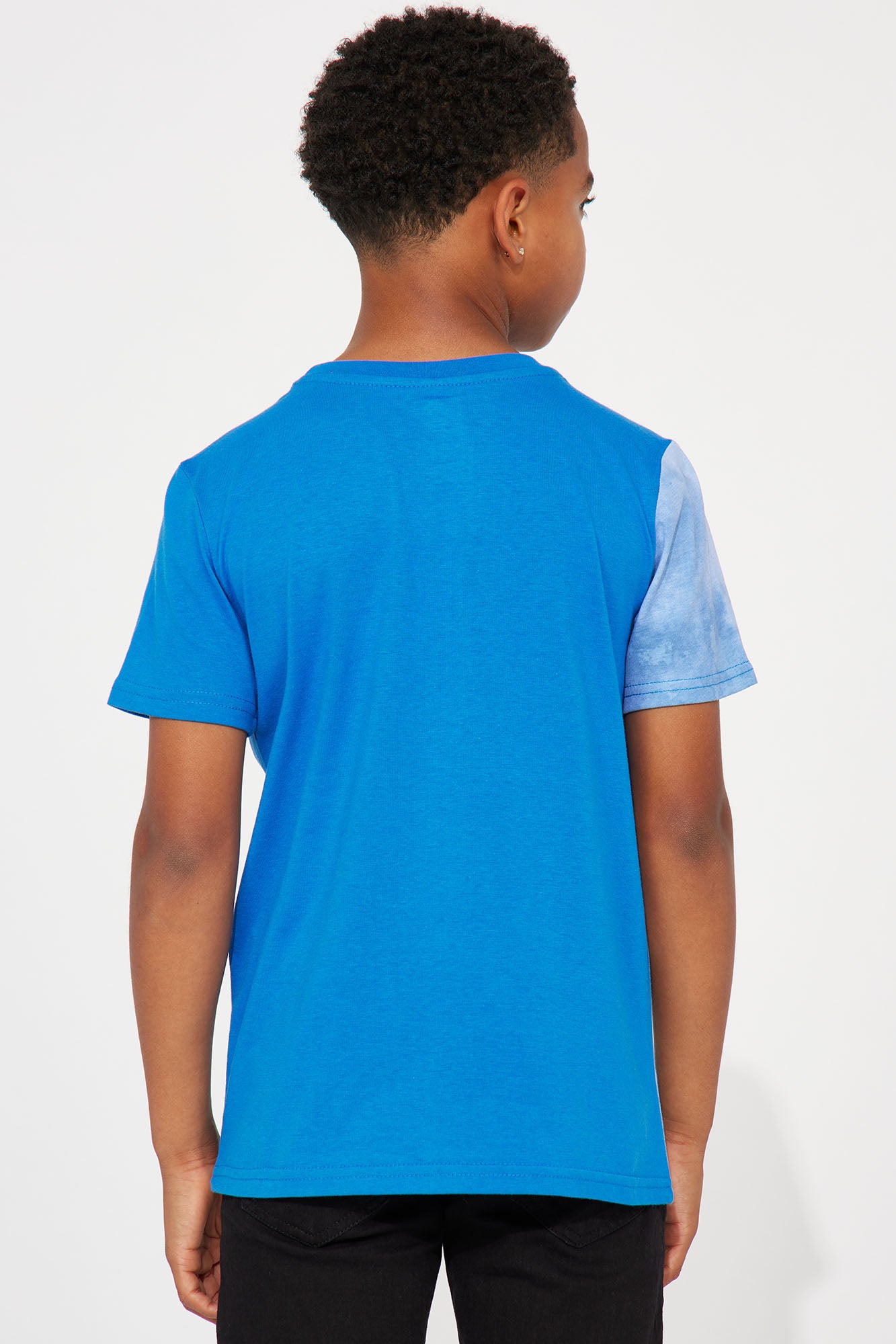 Mini Superman Split Dye Embroidered Tee - Royal/combo - Image 4