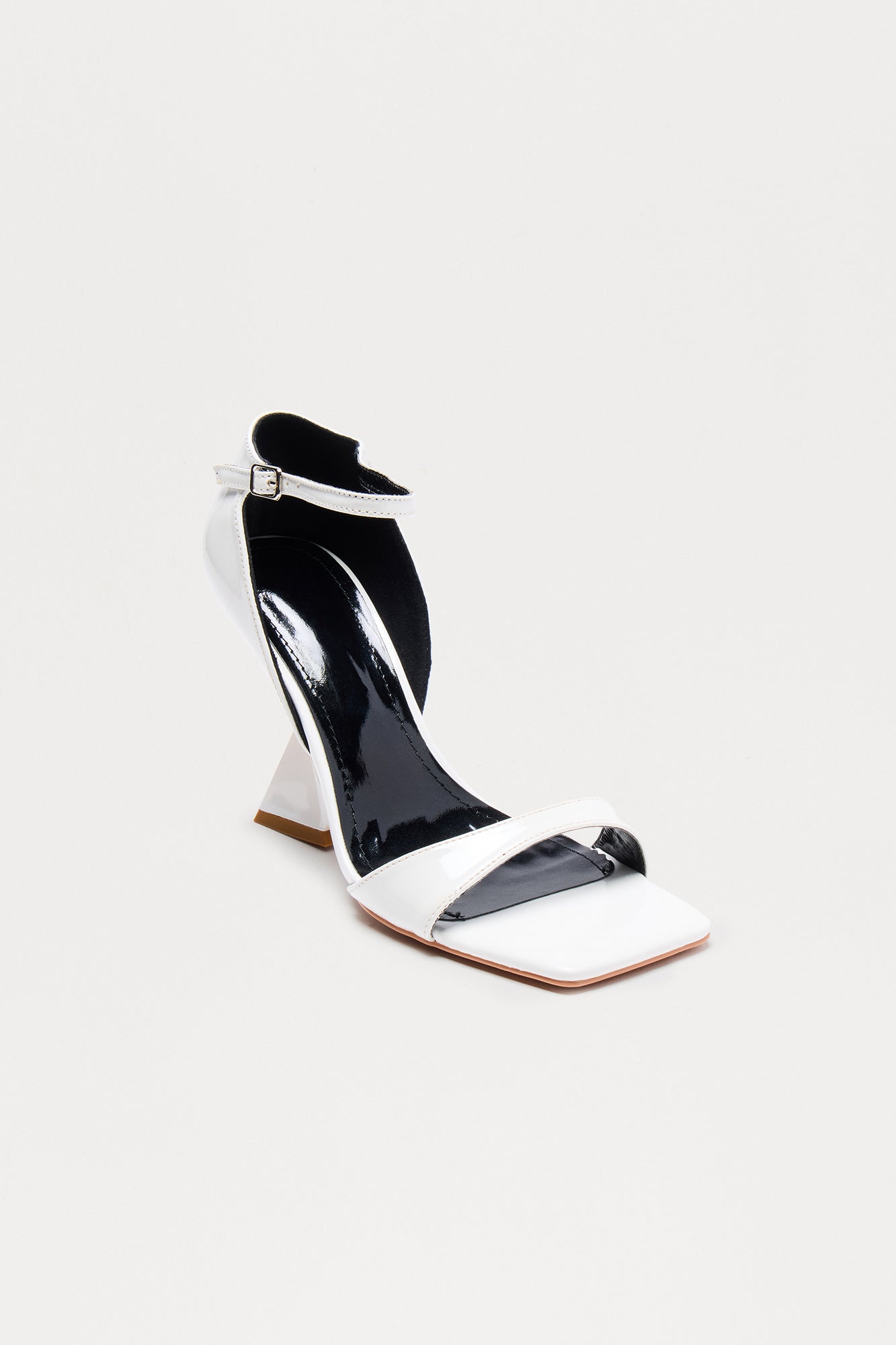 Kizzy Ankle Strap Wedges - White - Image 3