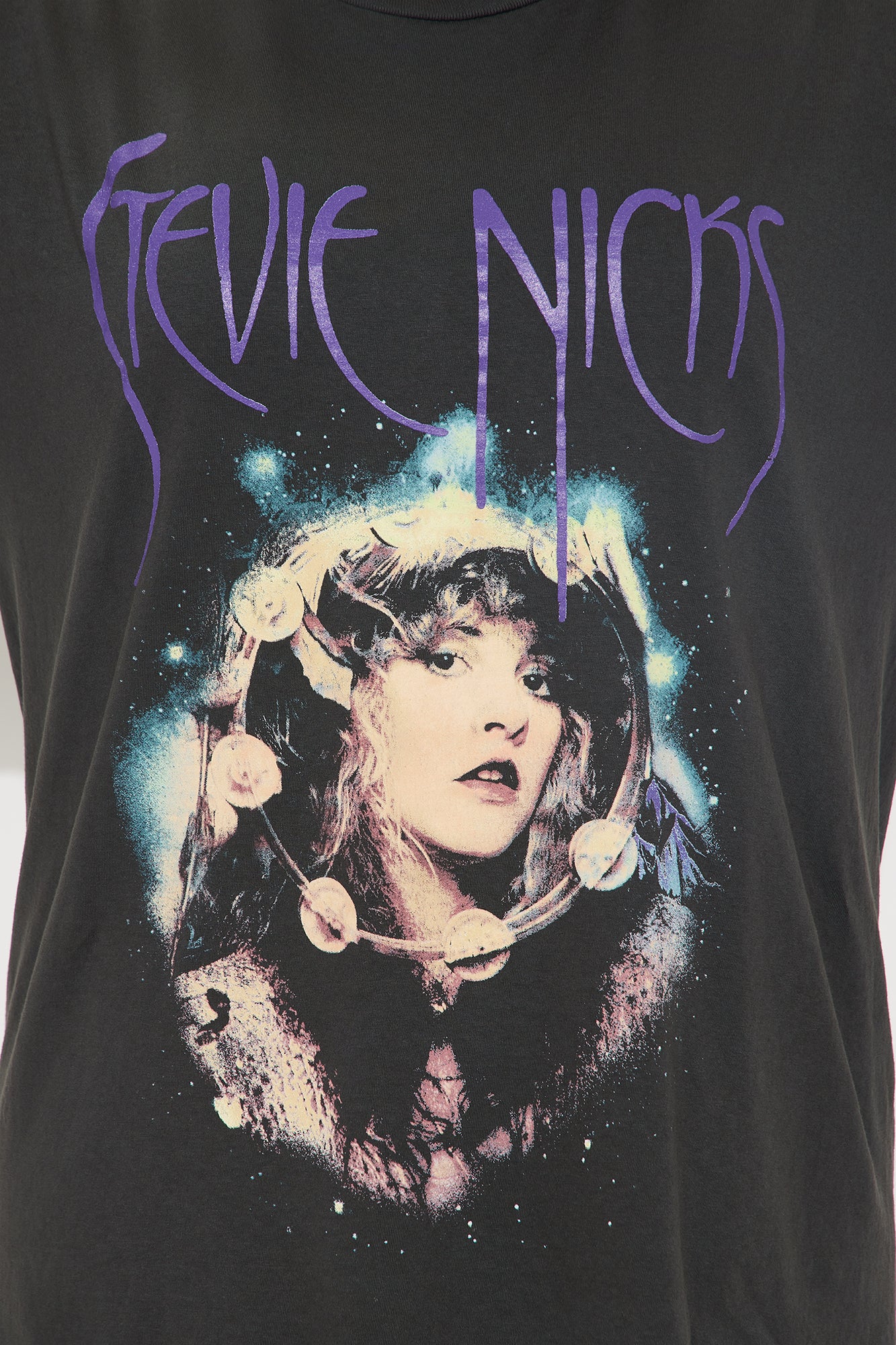 Stevie Nicks Tour Washed Oversized Tee - Black - Image 3