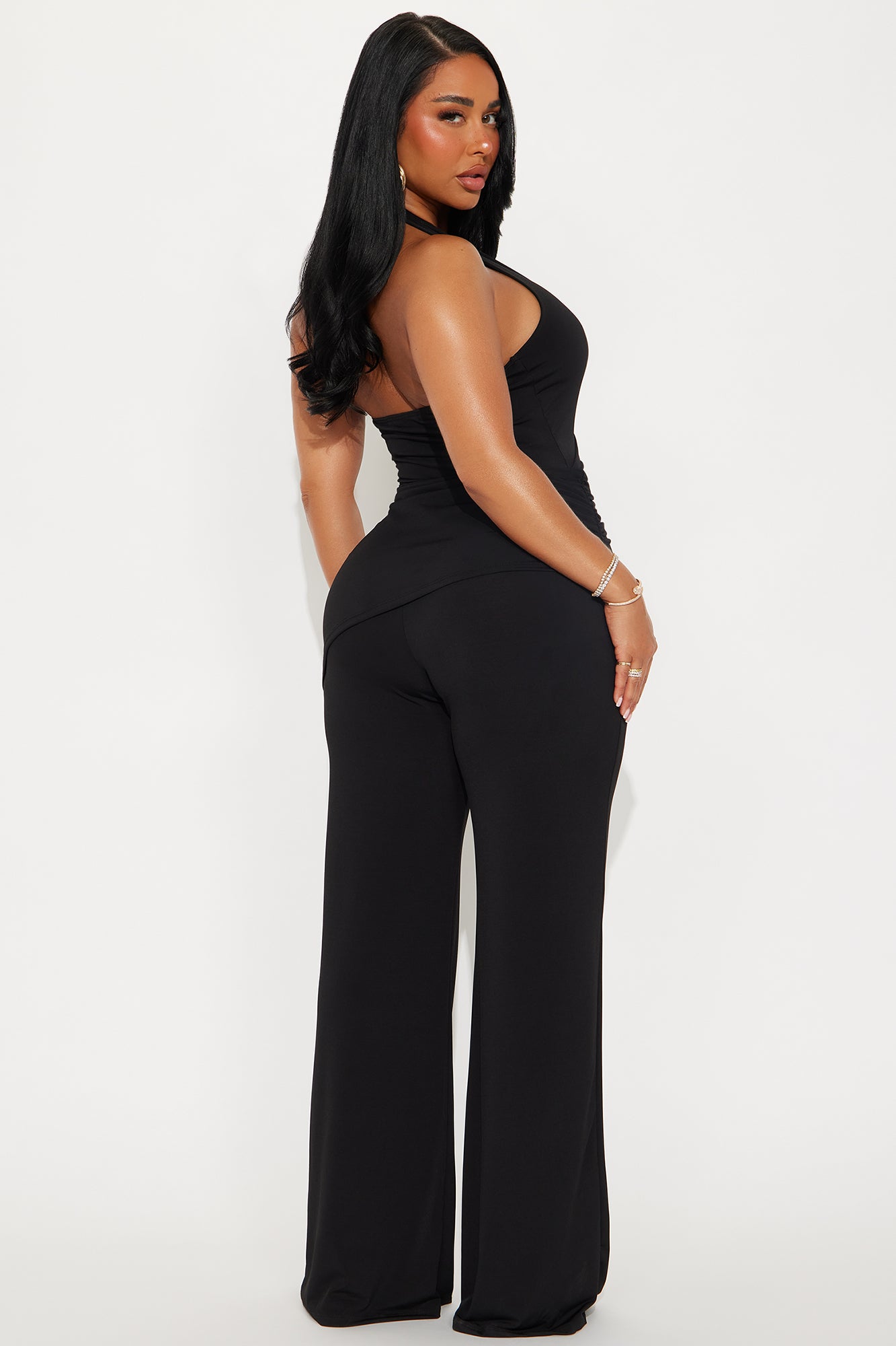 After Dark Fantasy Halter Jumpsuit - Black - Image 3