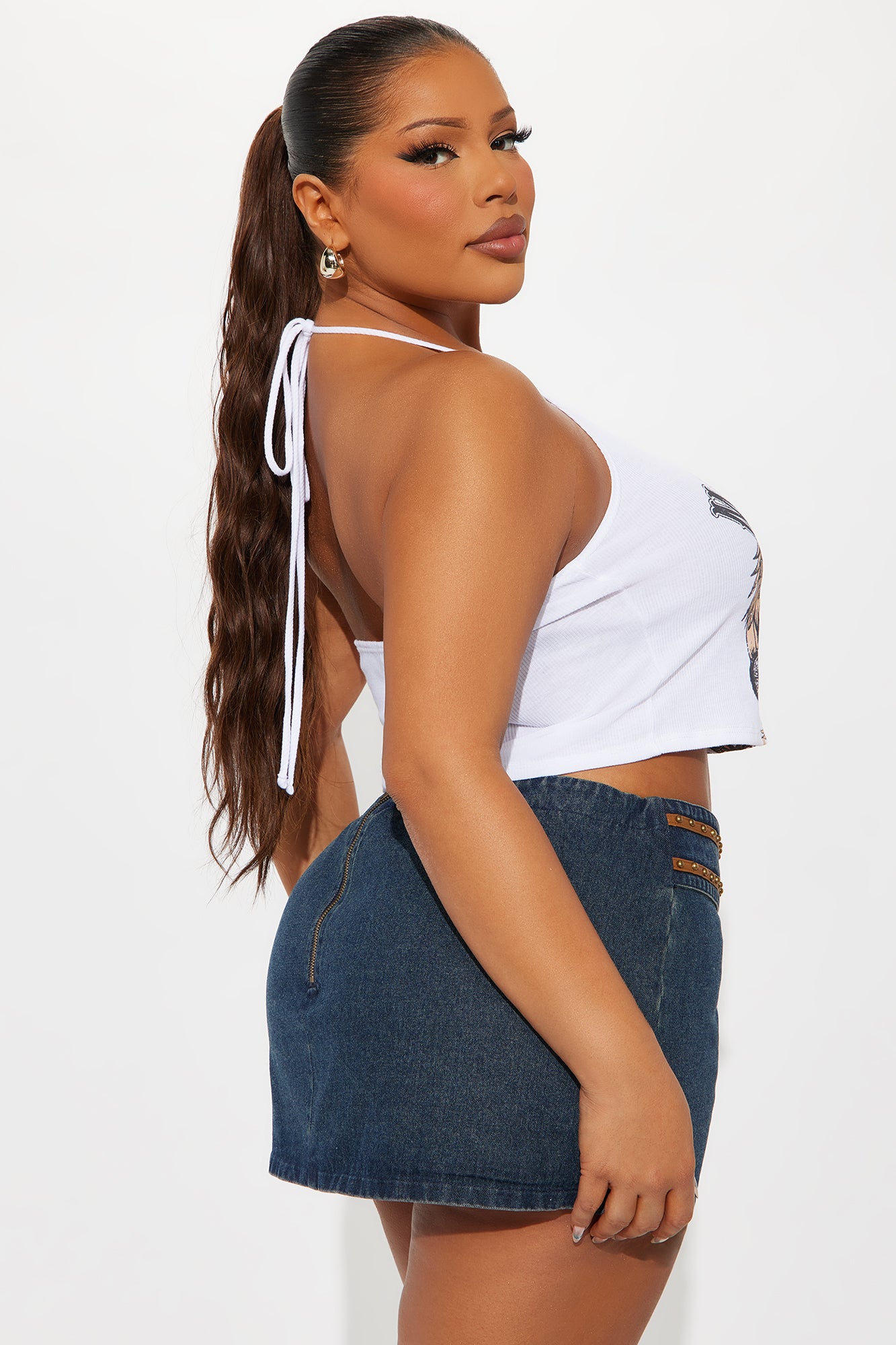 Motocity Skull Legacy Halter Top - White - Image 6