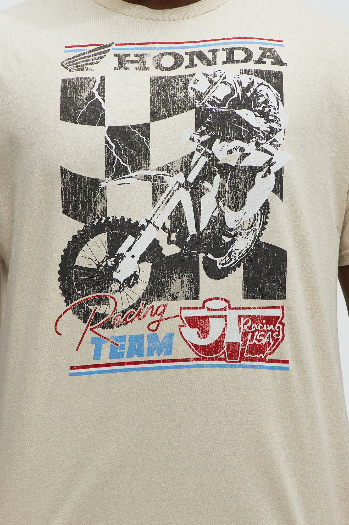 Honda Moto Racing Team Short Sleeve Tee - Sand - Image 6