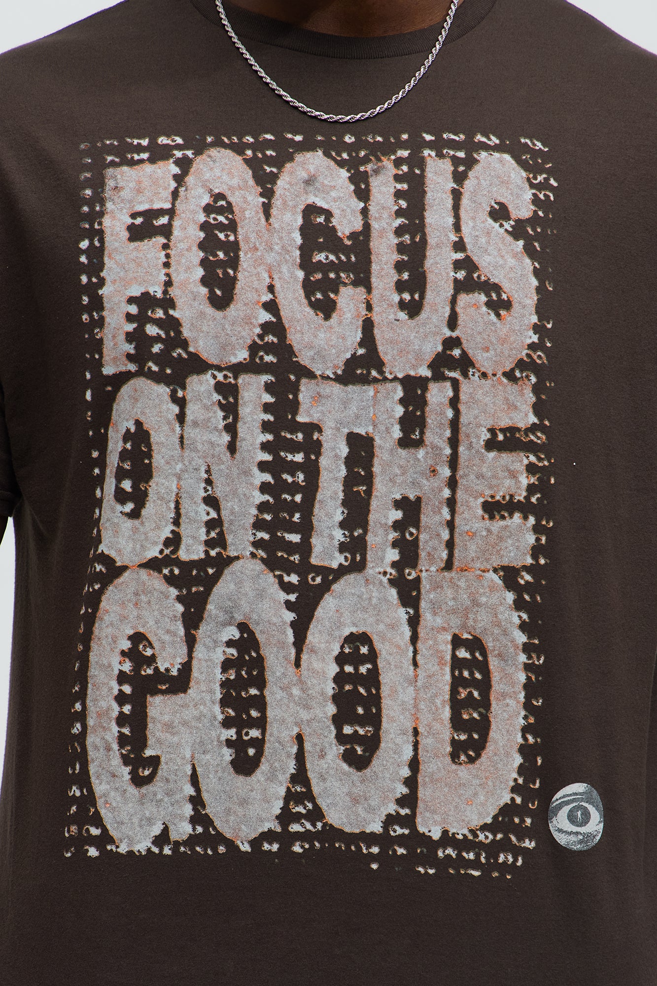 Focus On The Good Short Sleeve Tee - Chocolate - Image 6