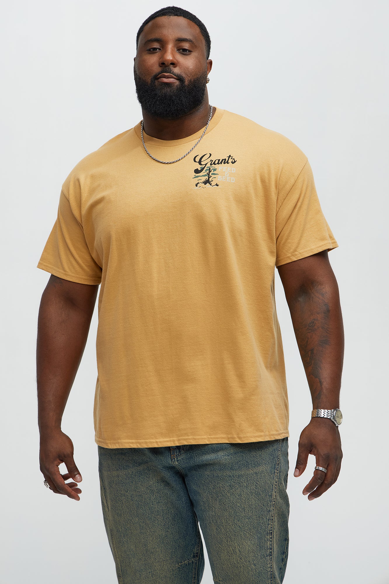 Grant's Feed & Seed Short Sleeve Tee - Gold - Image 5