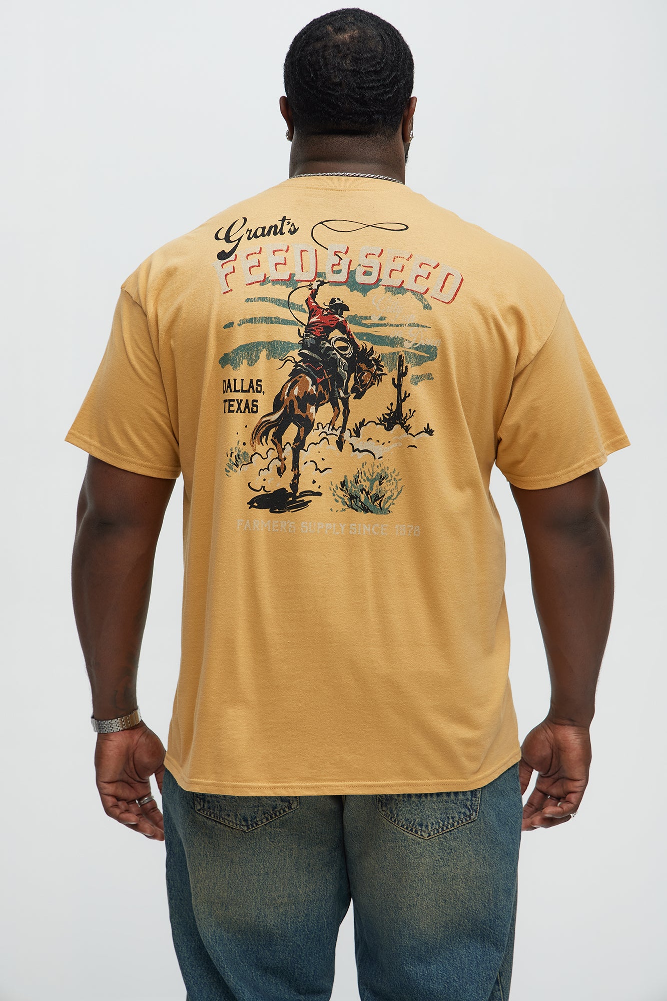 Grant's Feed & Seed Short Sleeve Tee - Gold - Image 7